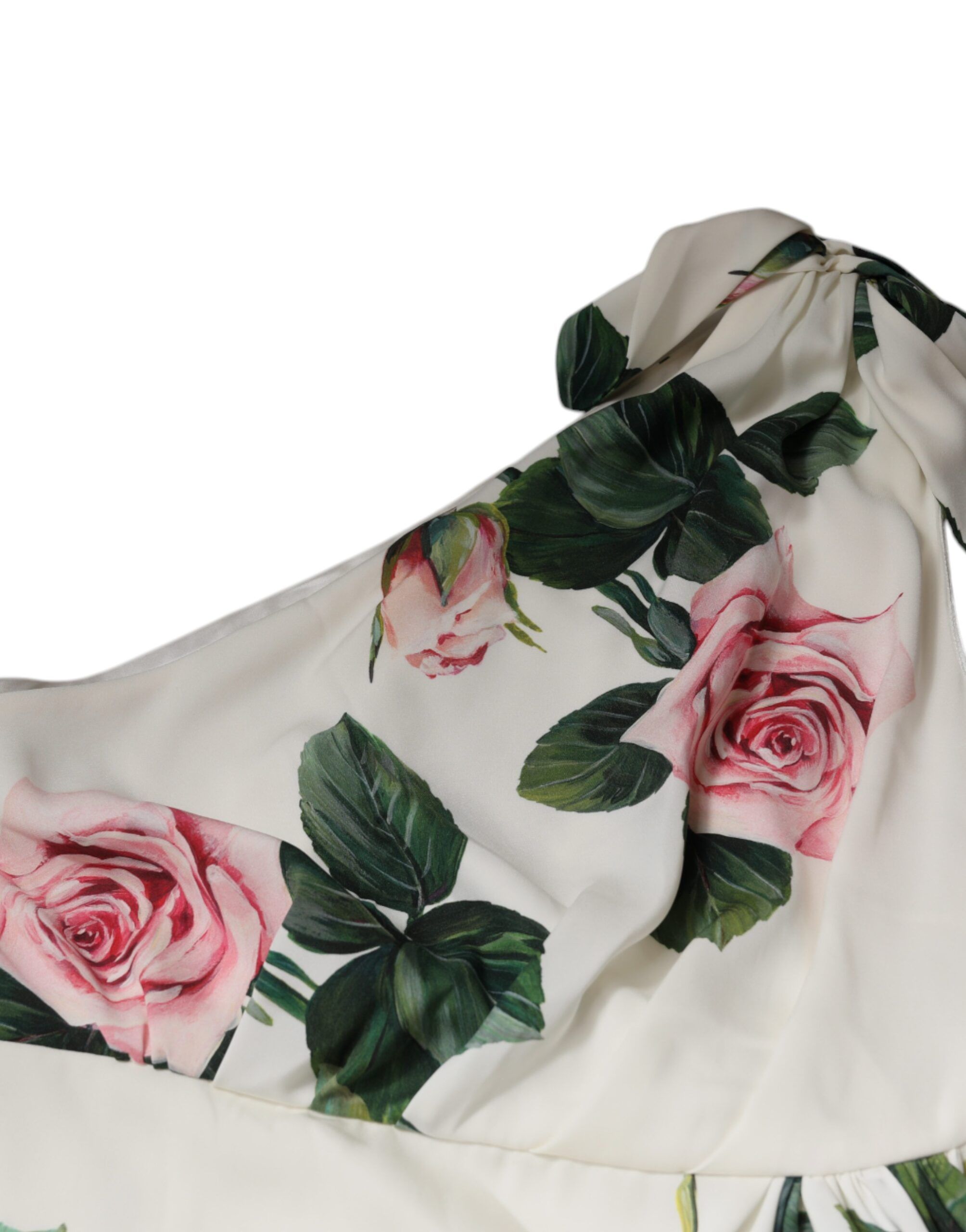 Floral Silk One Shoulder Midi Women's Dress - Dolce & Gabbana - Modalova