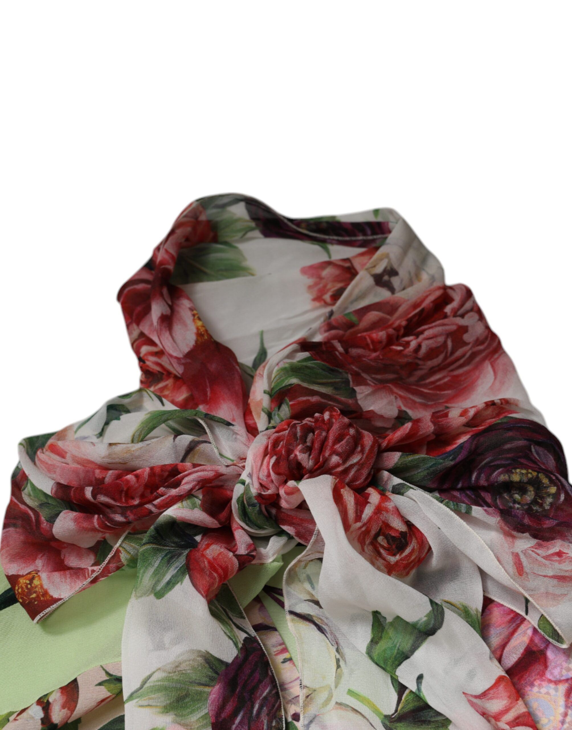 Floral Patchwork Ascot Collar Women's Top - Dolce & Gabbana - Modalova