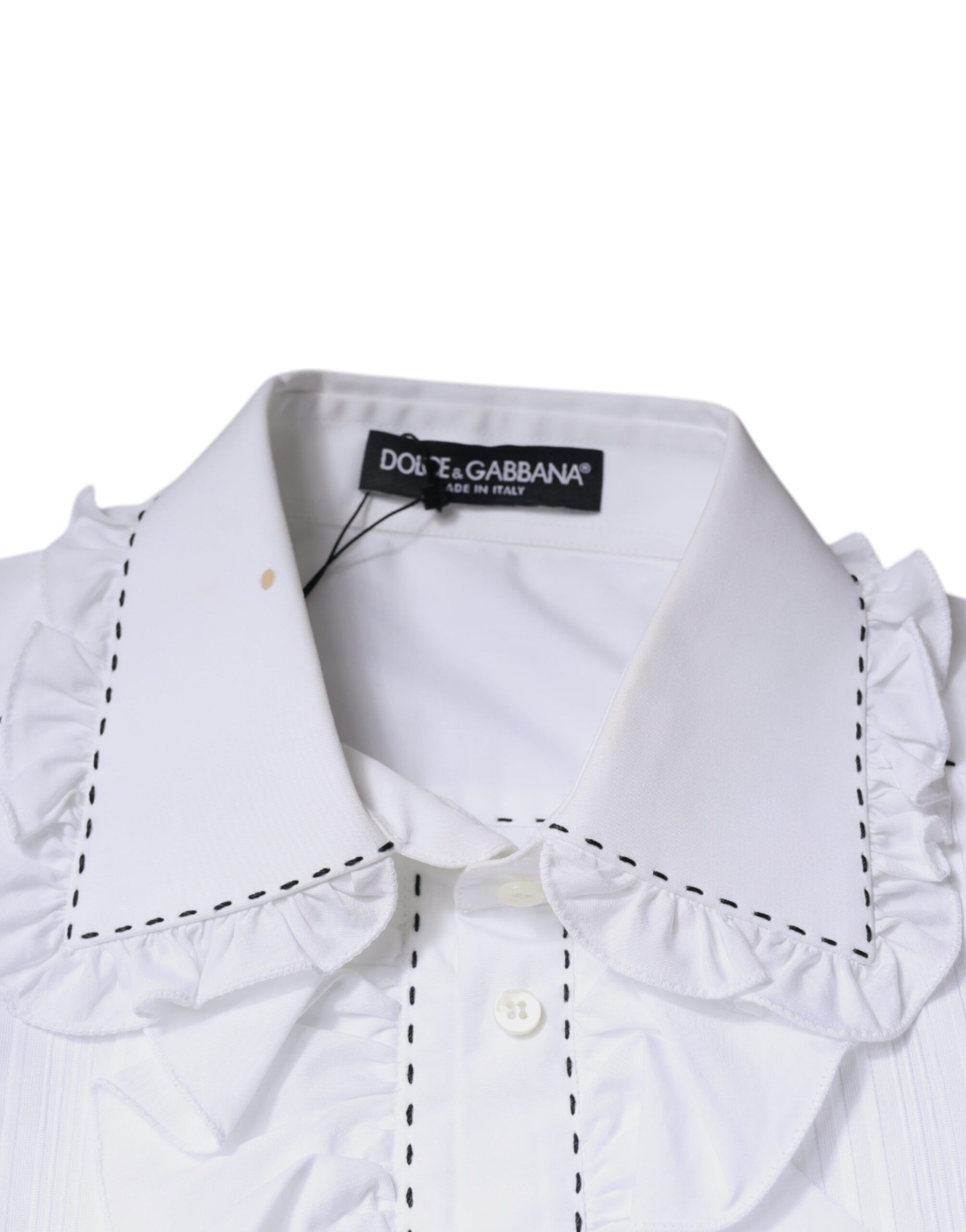 Cotton Long Sleeves Ruffle Collar Women's Top (Pre-Owned) - Dolce & Gabbana - Modalova
