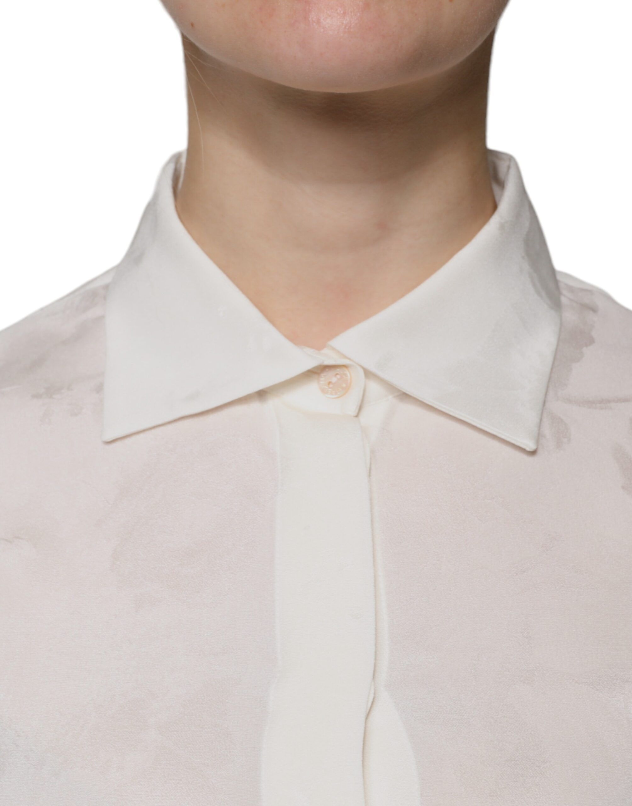 Silk Collared Long Sleeves Shirt Women's Top (Pre-Owned) - Dolce & Gabbana - Modalova