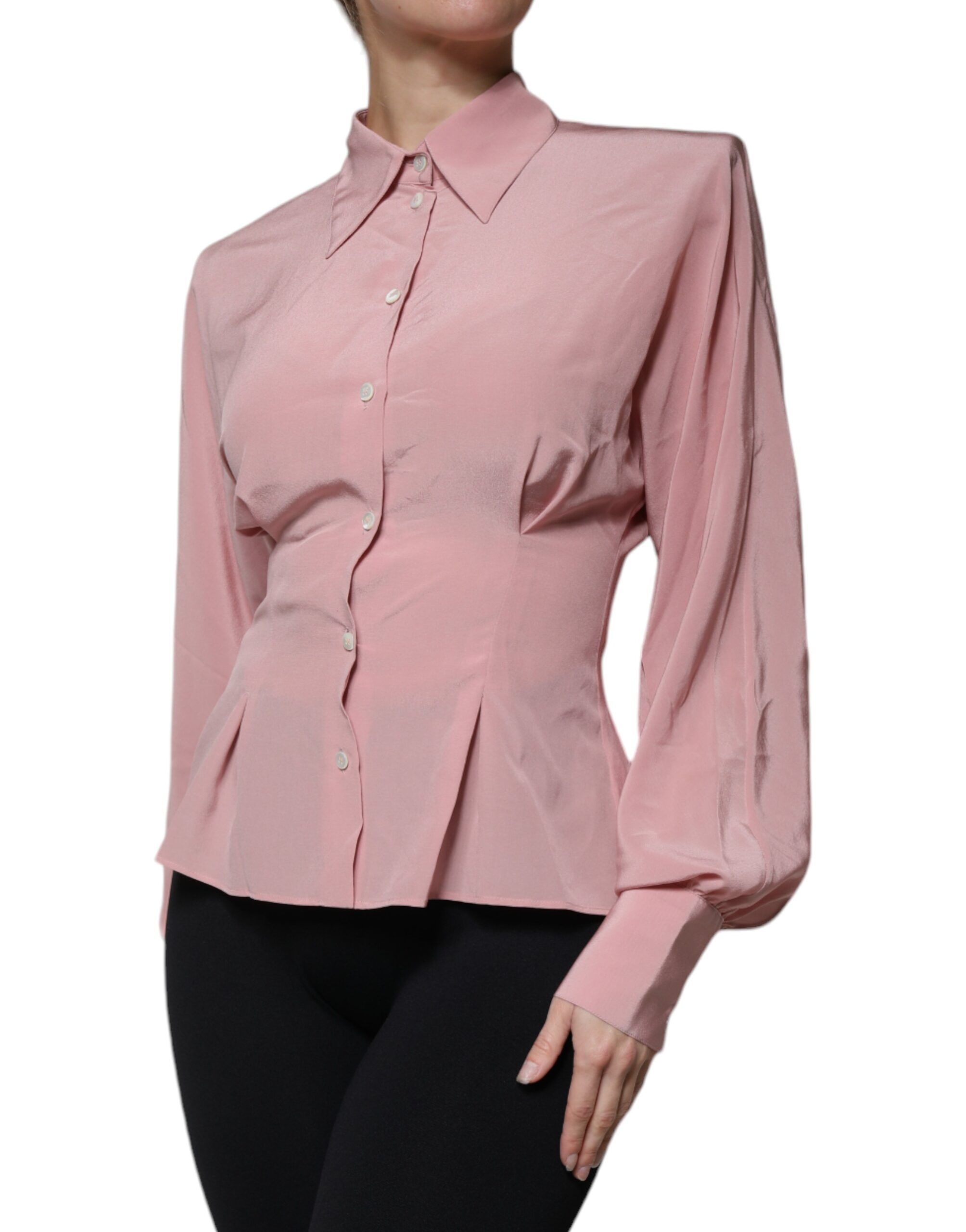 Cotton Long Sleeves Collared Blouse Women's Top - Dolce & Gabbana - Modalova