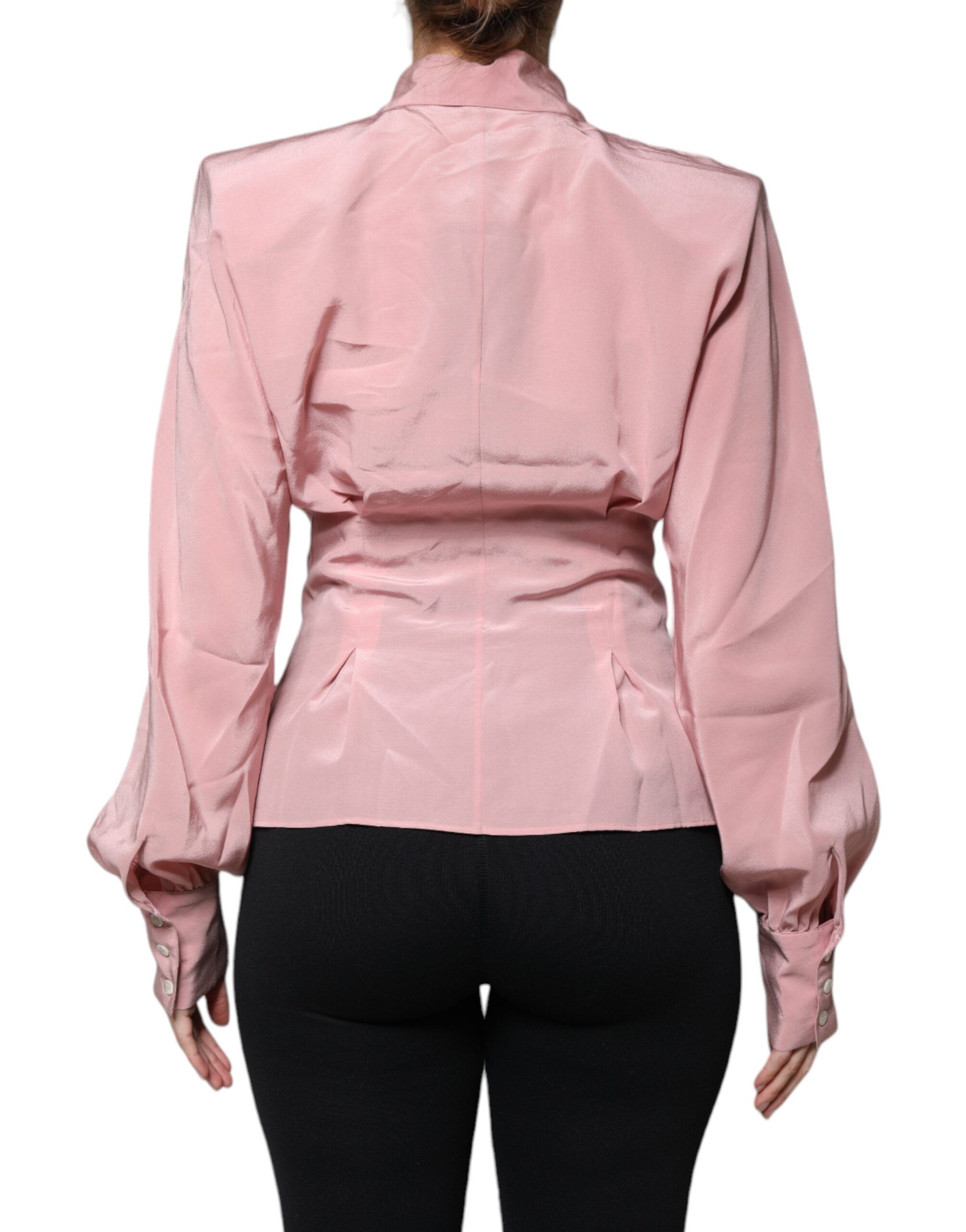 Cotton Long Sleeves Collared Blouse Women's Top - Dolce & Gabbana - Modalova