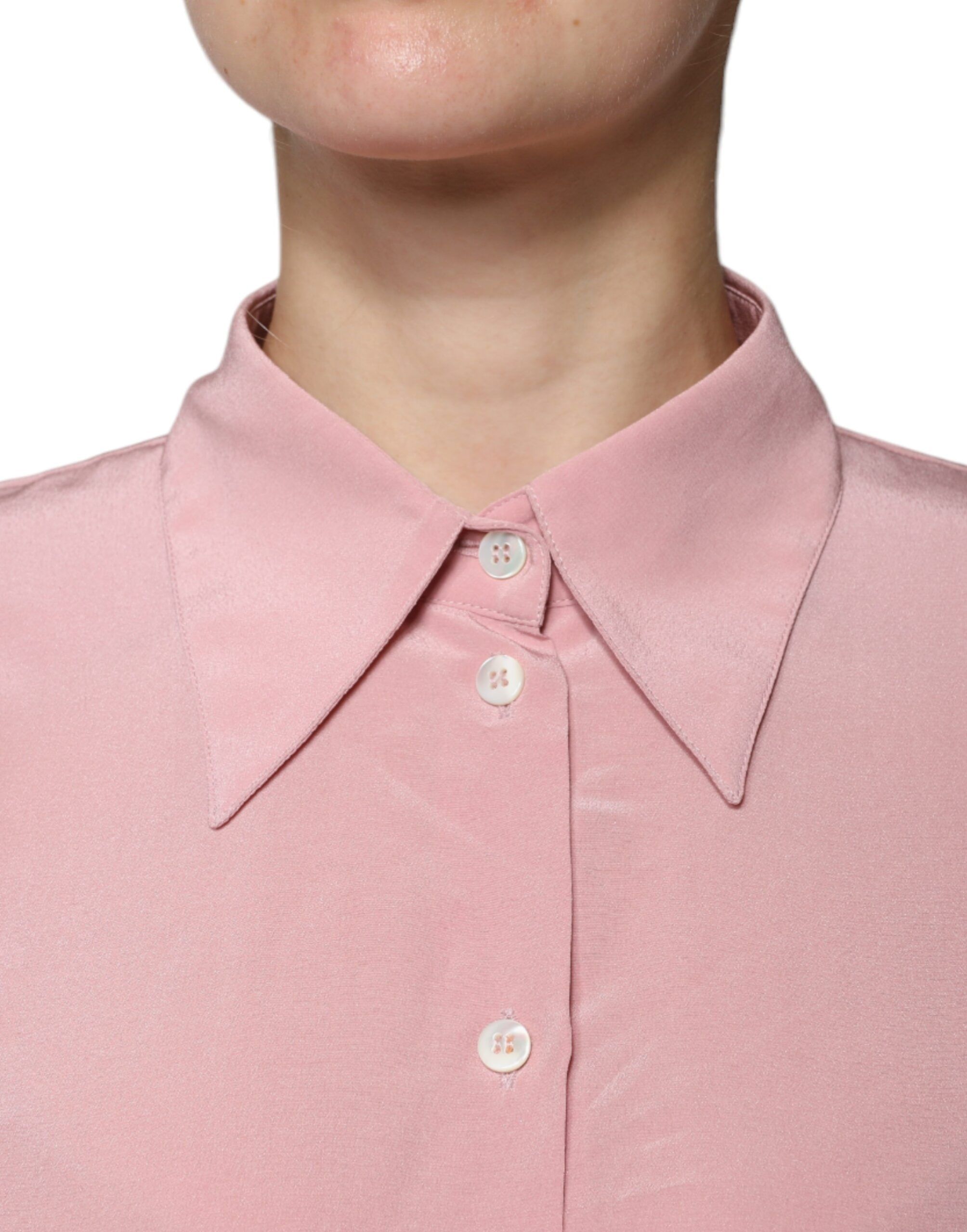 Cotton Long Sleeves Collared Blouse Women's Top - Dolce & Gabbana - Modalova