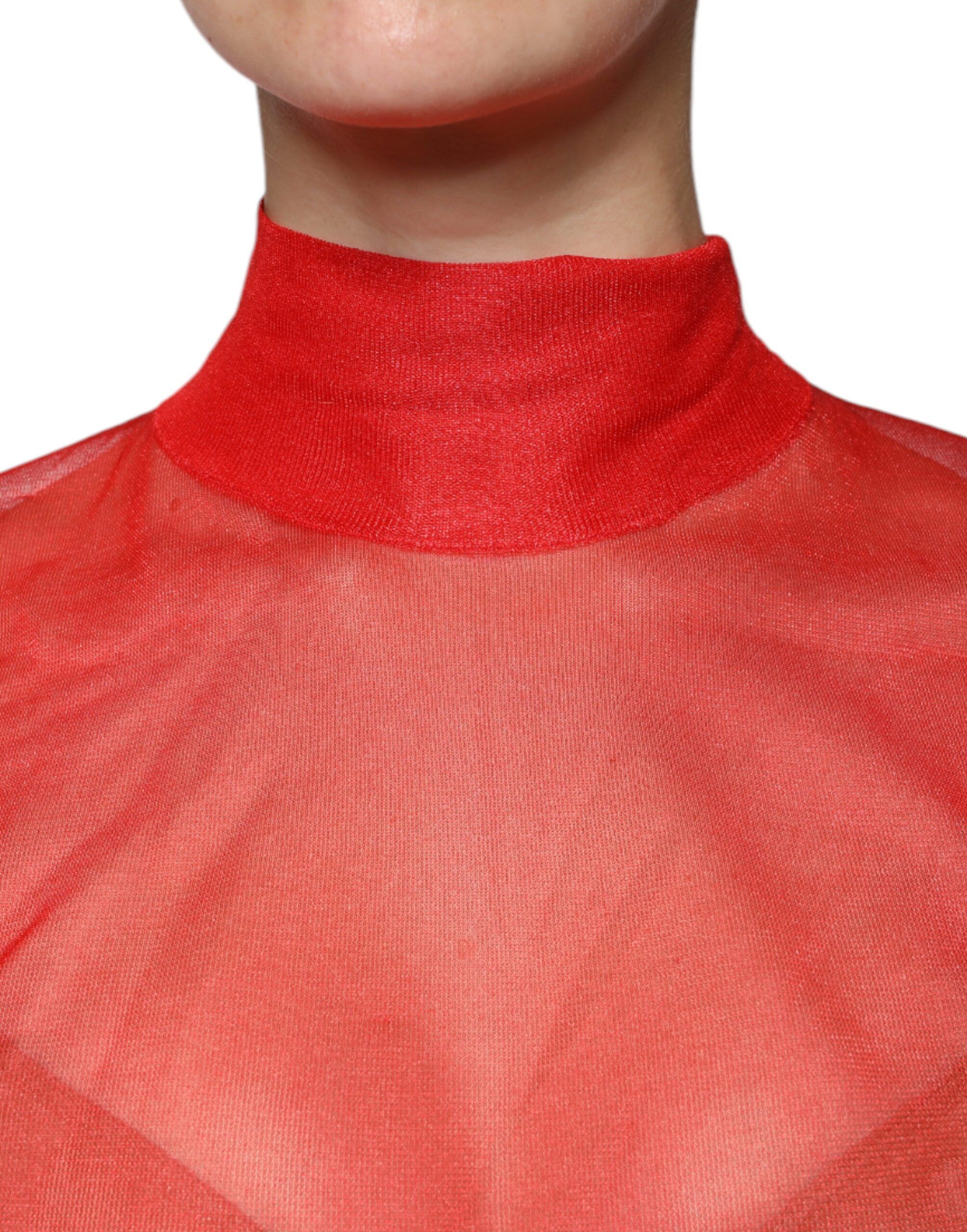 Mesh Turtleneck Long Sleeve Blouse Women's Top (Pre-Owned) - Dolce & Gabbana - Modalova