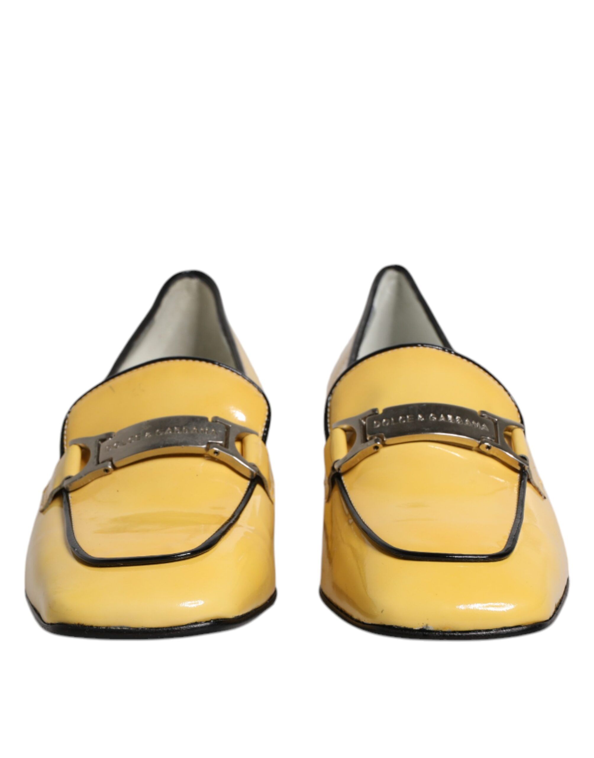 Leather Logo Plaque Slip On Mocassin Women's Shoes (Pre-Owned) - Dolce & Gabbana - Modalova