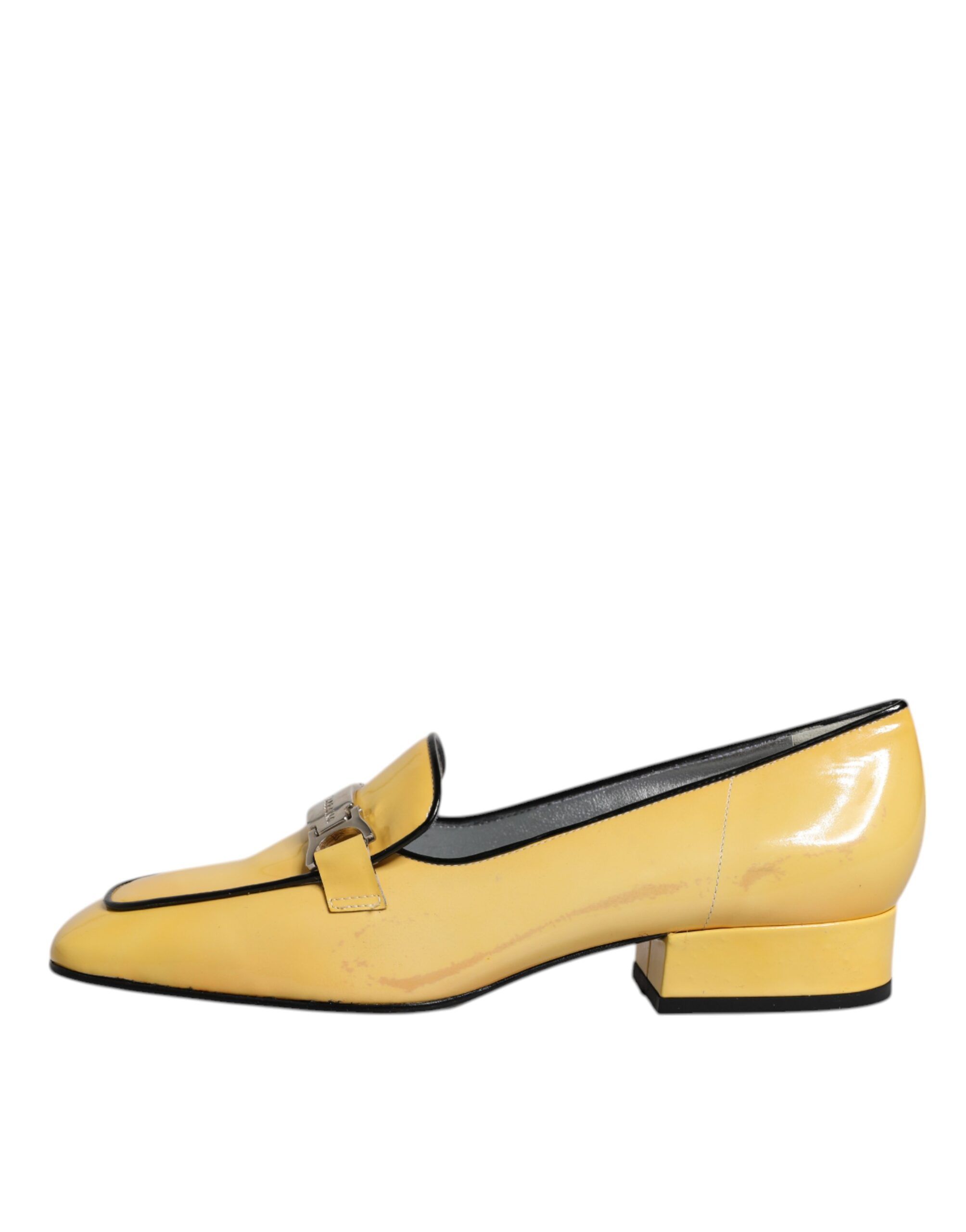 Leather Logo Plaque Slip On Mocassin Women's Shoes (Pre-Owned) - Dolce & Gabbana - Modalova