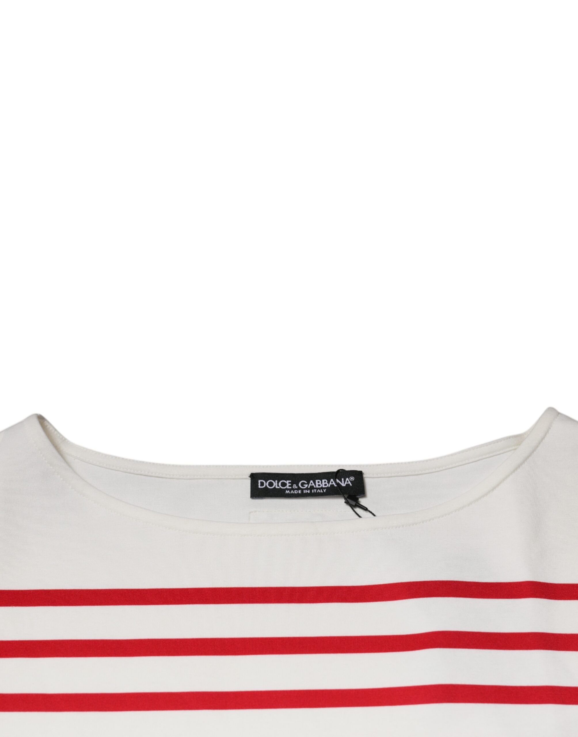 White Red Stripes Cotton Long Sleeves Women's Top (Pre-Owned) - Dolce & Gabbana - Modalova