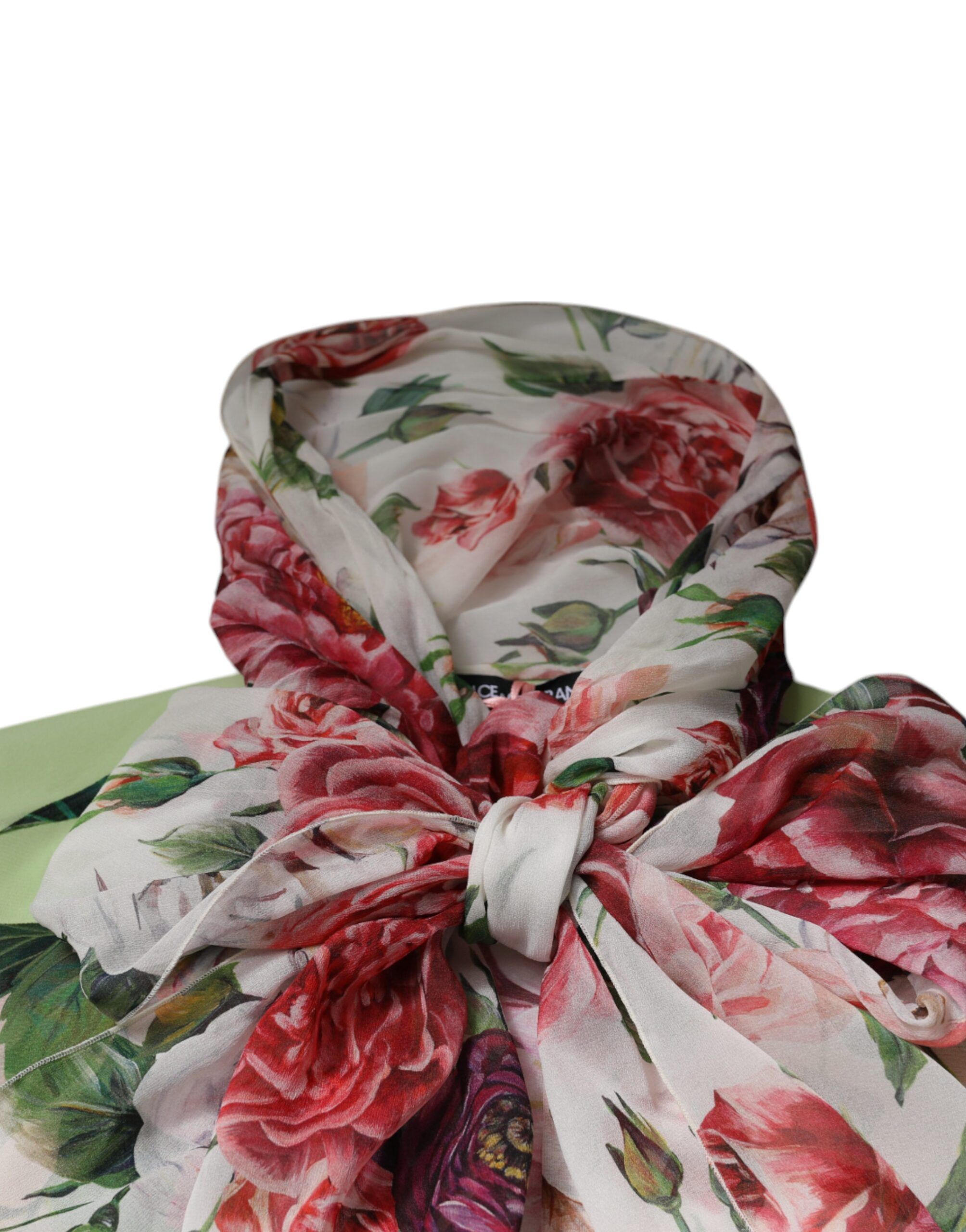 Floral Patchwork Ascot Collar Women's Top (Pre-Owned) - Dolce & Gabbana - Modalova