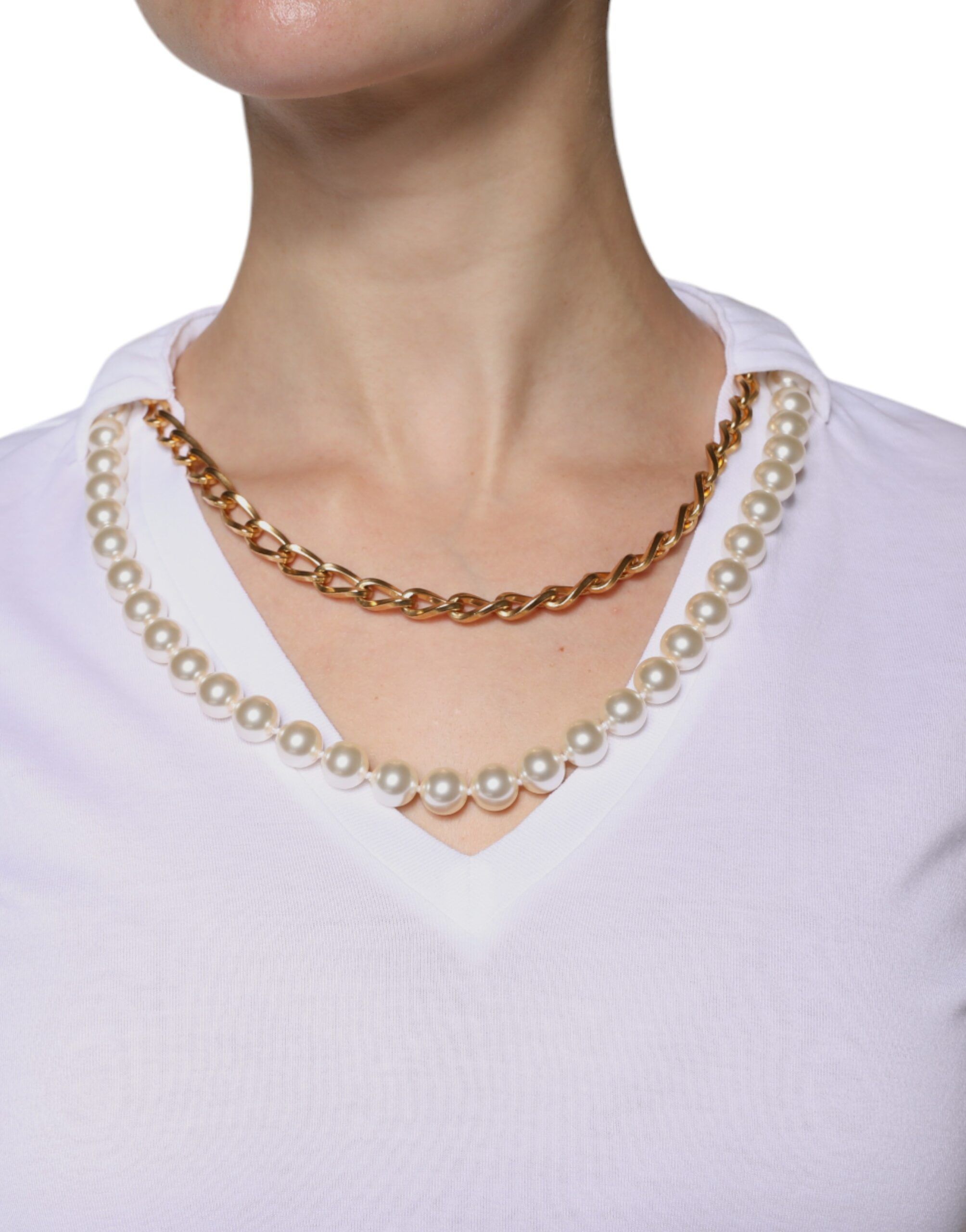 Cotton Necklace Chain Short Sleeves Women's T-shirt (Pre-Owned) - Dolce & Gabbana - Modalova