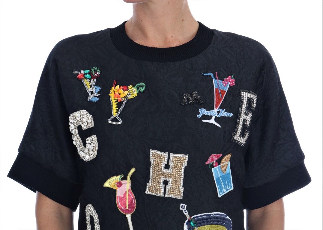 Brocade Cocktail Crystal Women's Sweater - Dolce & Gabbana - Modalova