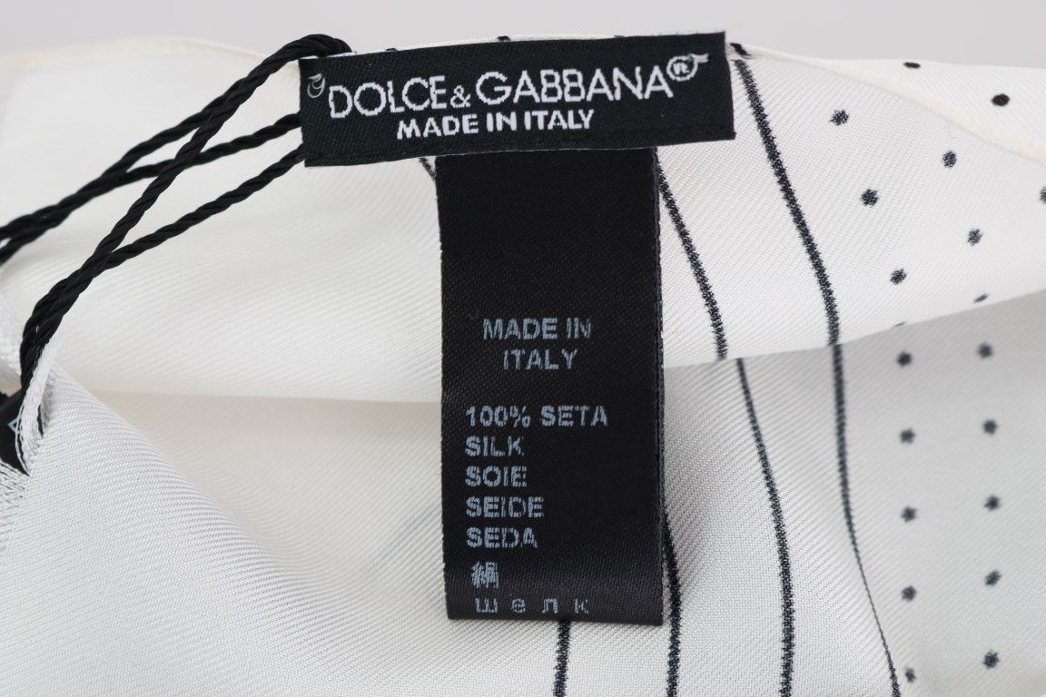 Polka Dotted Silk Skinny Men's Scarf - Dolce & Gabbana - Modalova