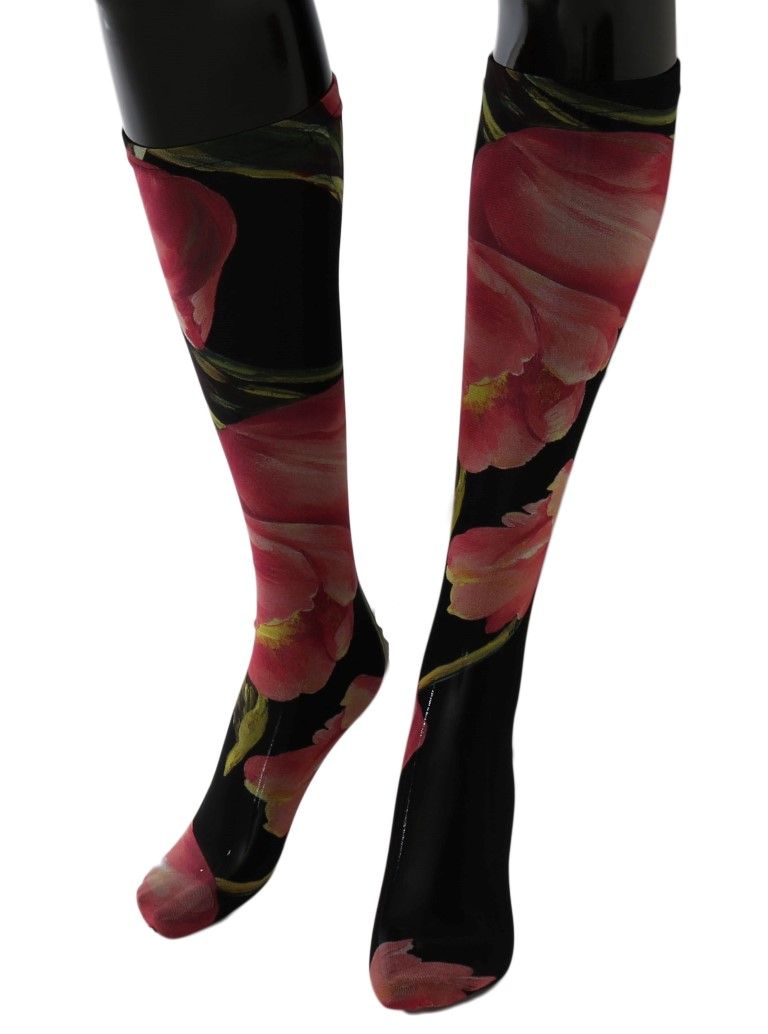 Floral Tulip Nylon Women's Socks - Dolce & Gabbana - Modalova