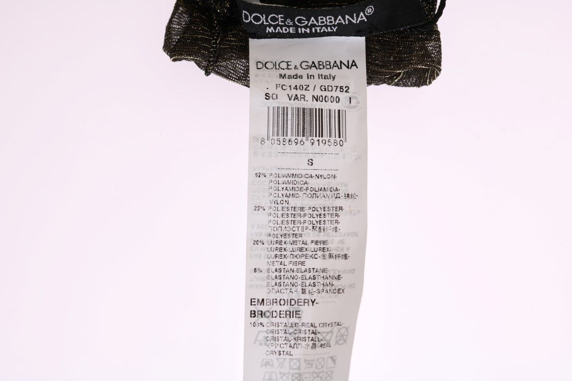 Stretch Floral Clear Crystal Women's Socks - Dolce & Gabbana - Modalova