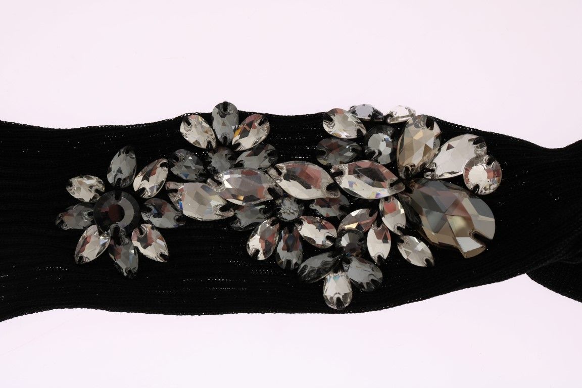 Knitted Floral Clear Crystal Women's Socks - Dolce & Gabbana - Modalova