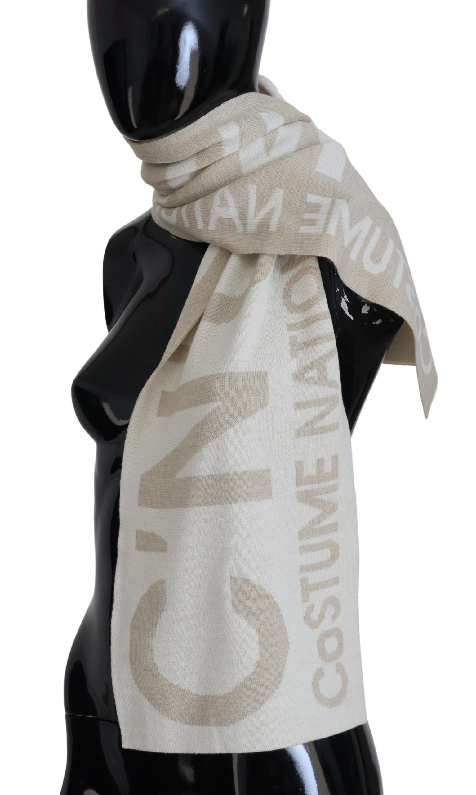 White Logo Wrap Warmer Shawl Women's Scarf - Costume National - Modalova