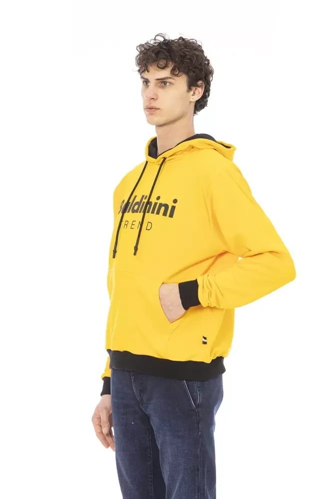 Yellow Cotton Men Men's Hoodie - Baldinini Trend - Modalova