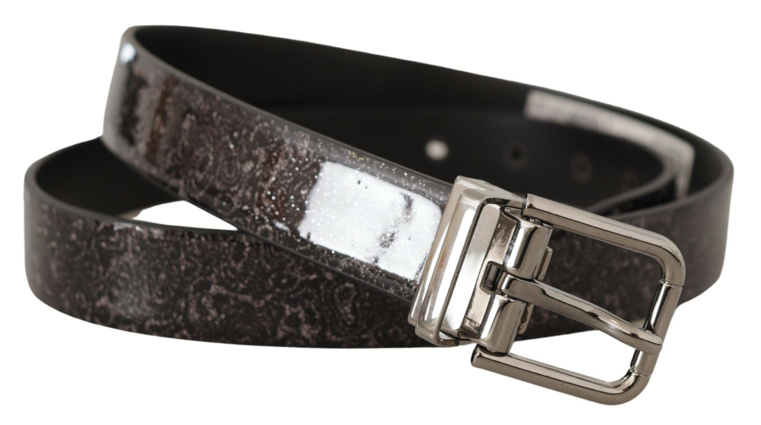 Goccia Glitter Patent Leather Buckle Vernice Men's Belt - Dolce & Gabbana - Modalova
