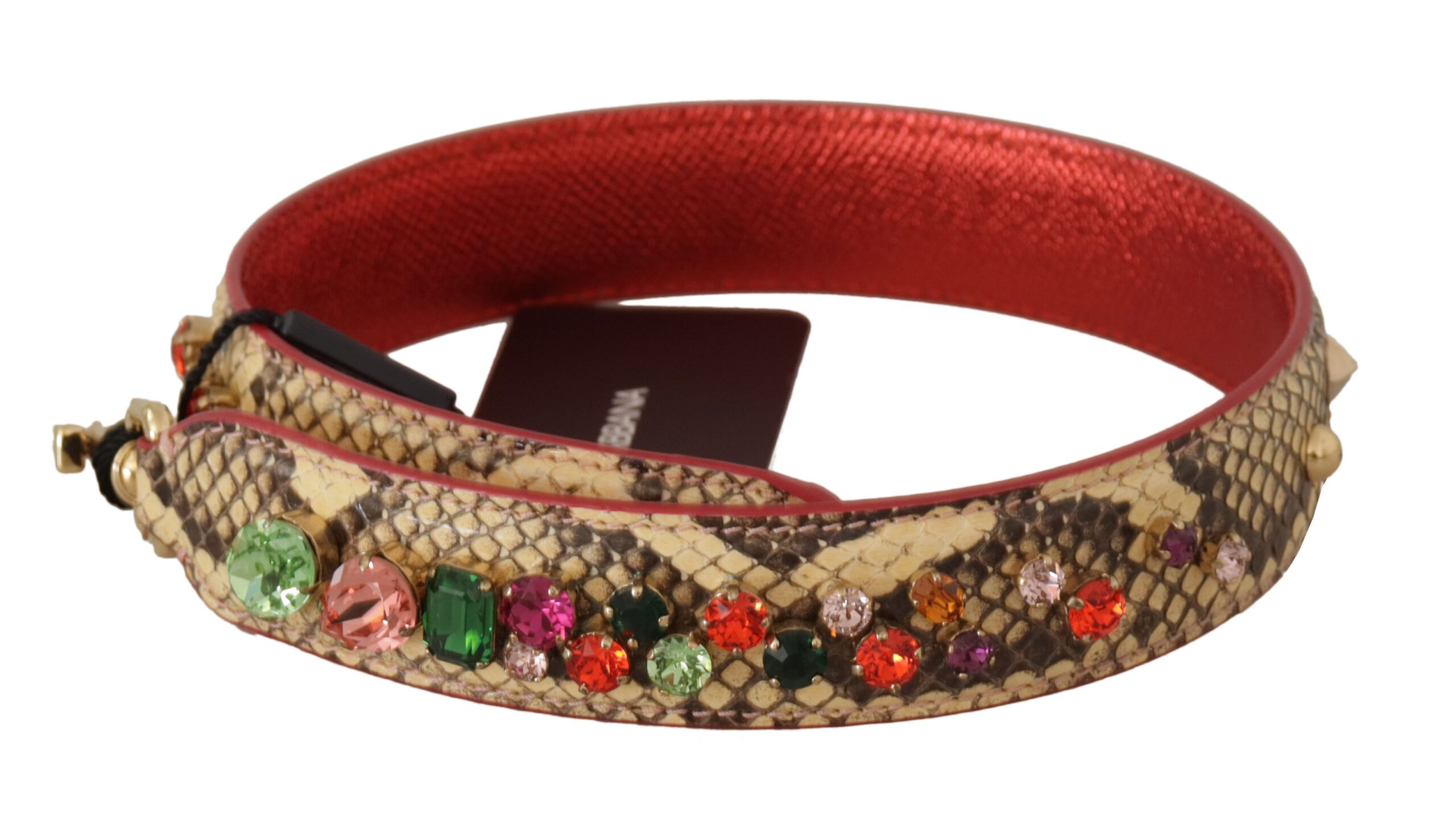 Exotic Leather Crystals Shoulder Women's Strap - Dolce & Gabbana - Modalova