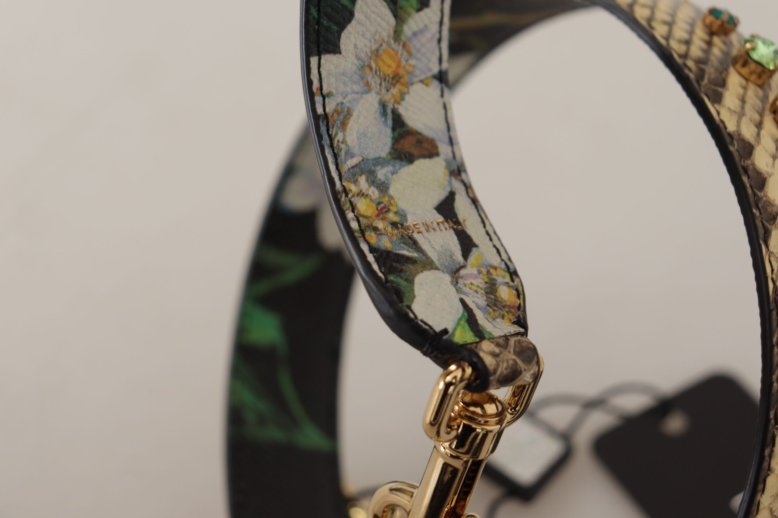 Exotic Leather Crystals Reversible Shoulder Women's Strap - Dolce & Gabbana - Modalova
