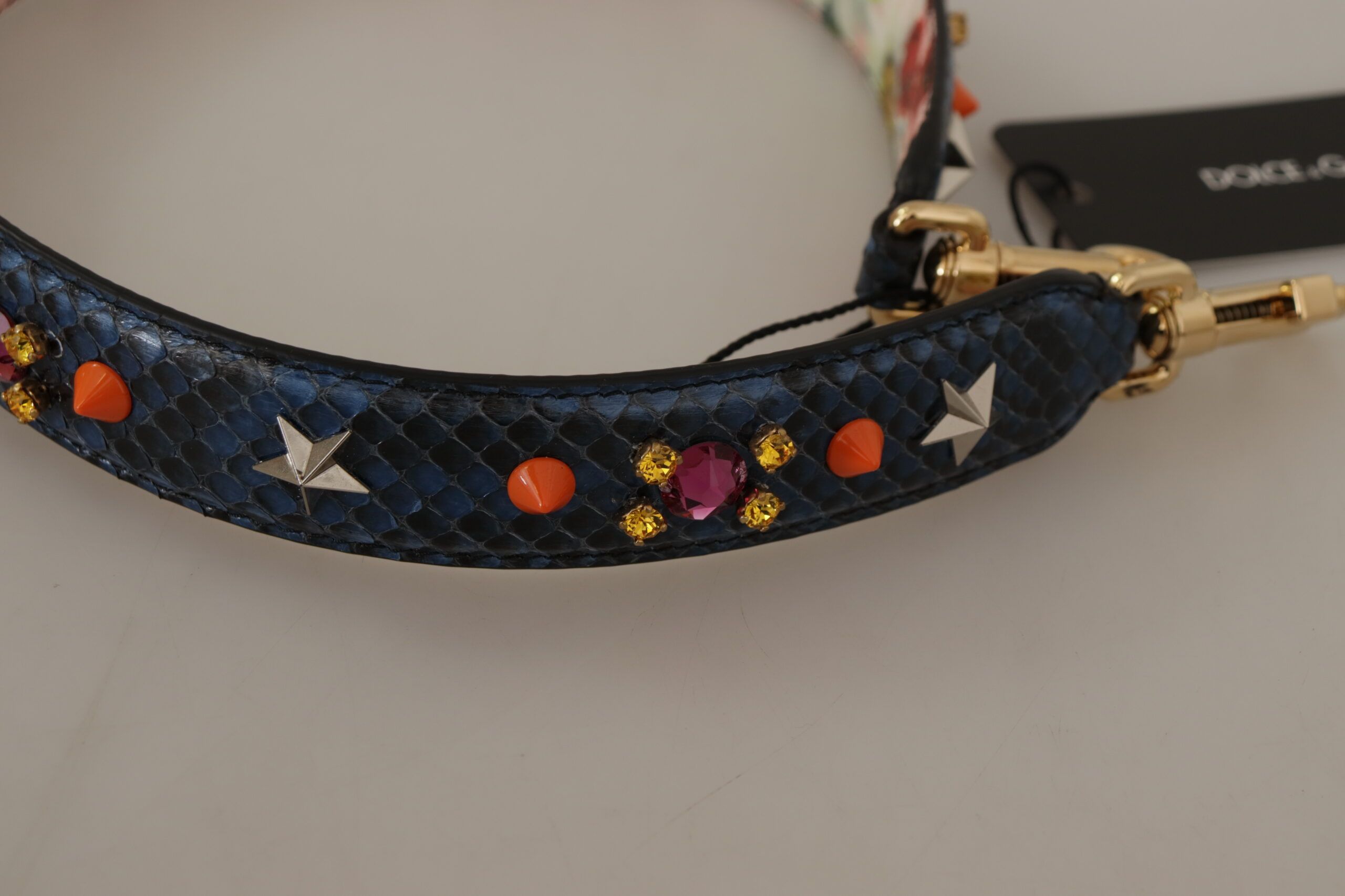 Exotic Leather Crystals Reversible Shoulder Women's Strap - Dolce & Gabbana - Modalova