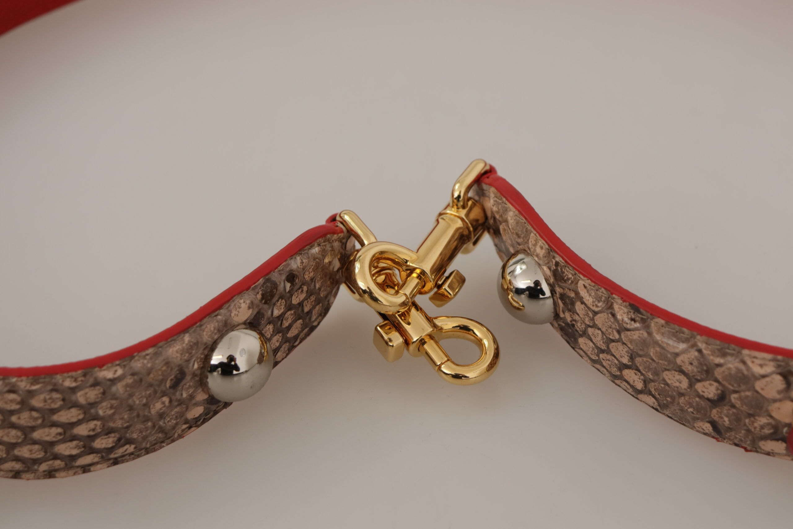 Python Leather Crystals Shoulder Women's Strap - Dolce & Gabbana - Modalova