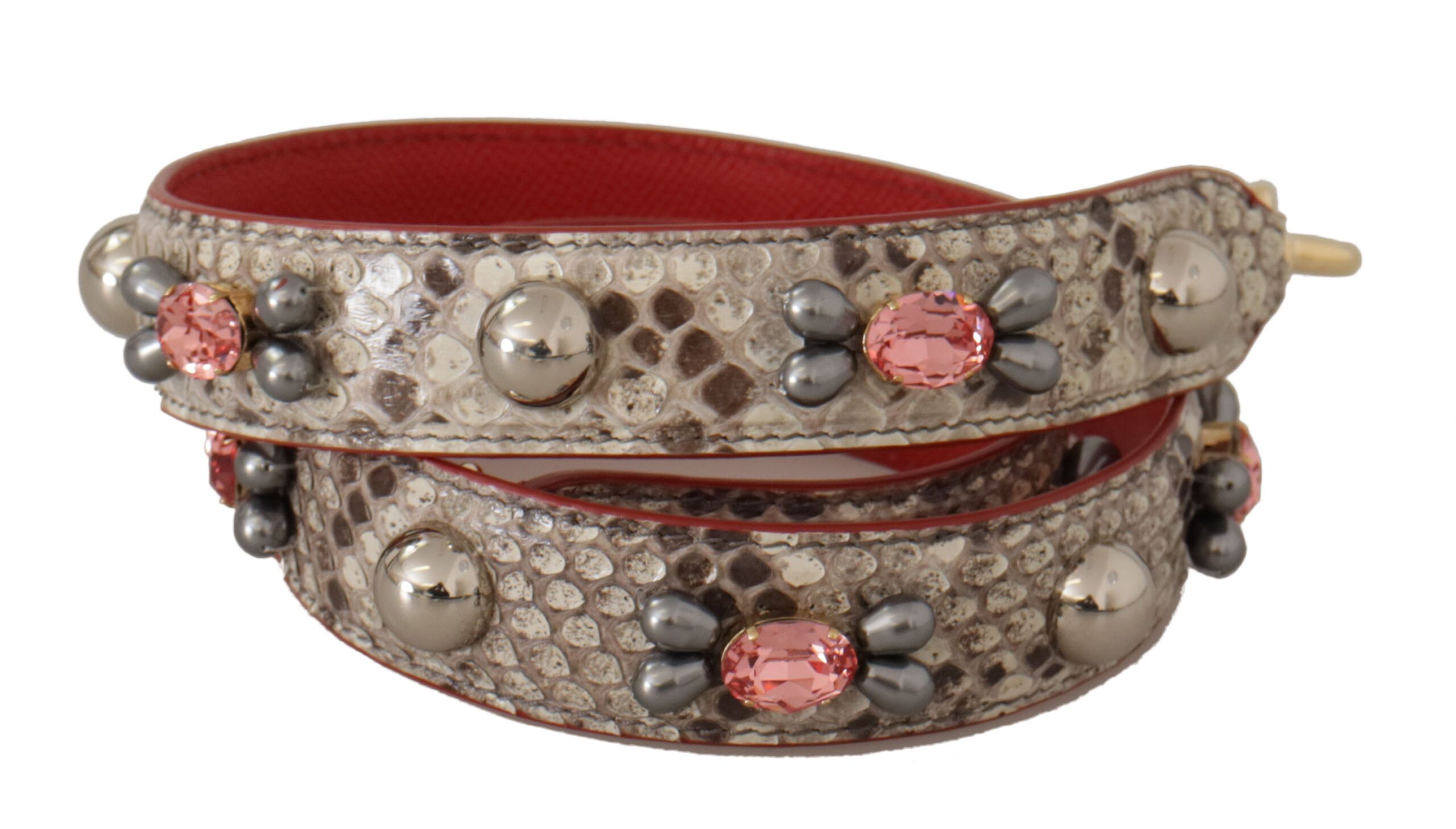 Exotic Leather Studded Shoulder Women's Strap - Dolce & Gabbana - Modalova