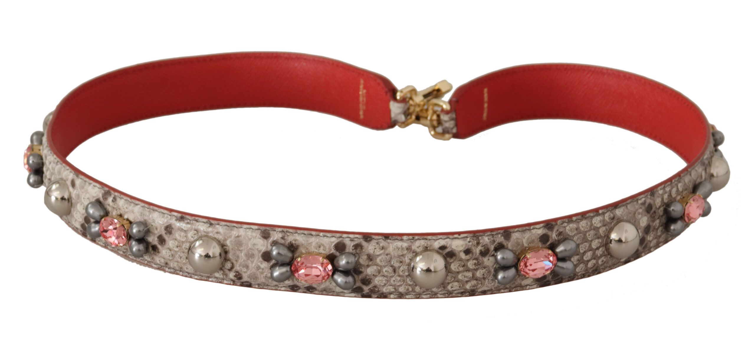 Exotic Leather Studded Shoulder Women's Strap - Dolce & Gabbana - Modalova