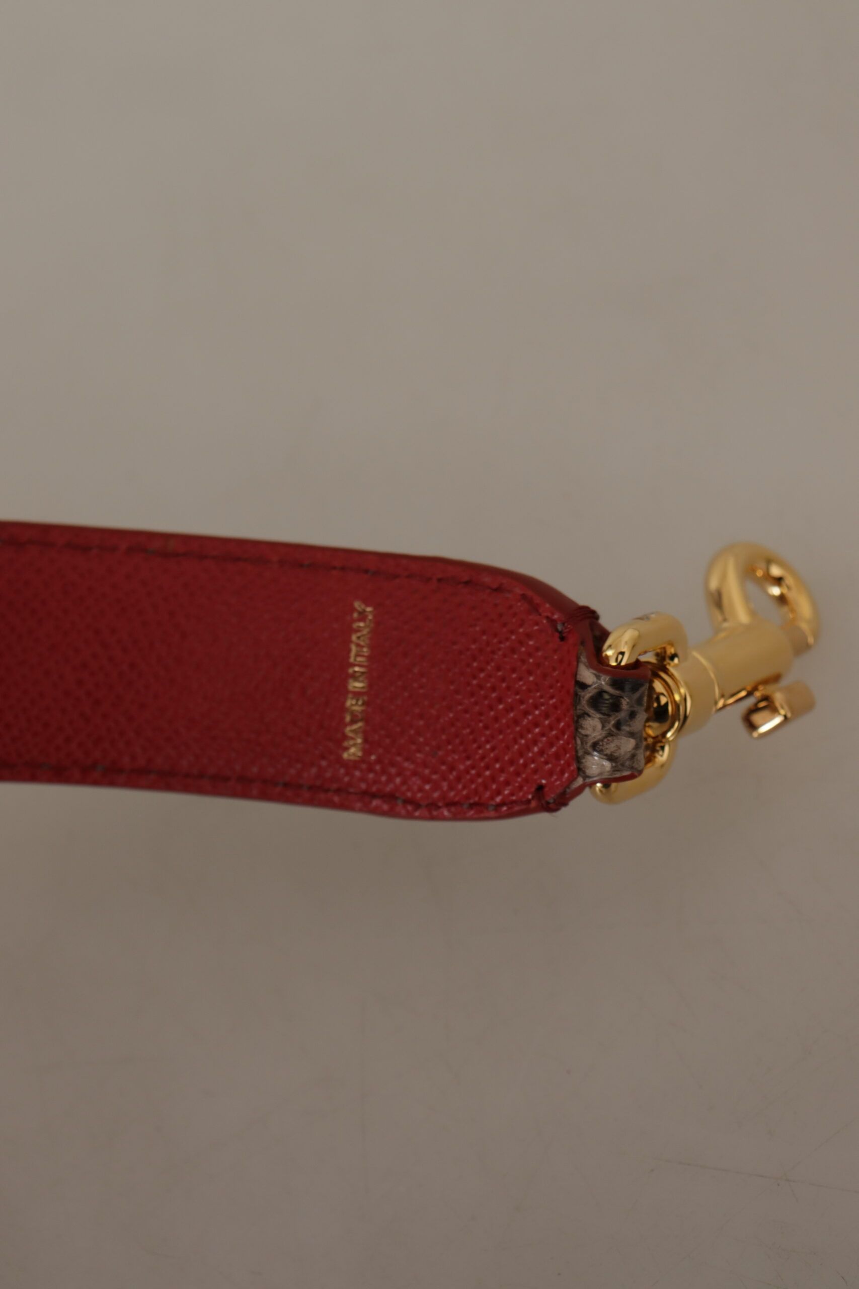 Python Leather Studded Shoulder Women's Strap - Dolce & Gabbana - Modalova