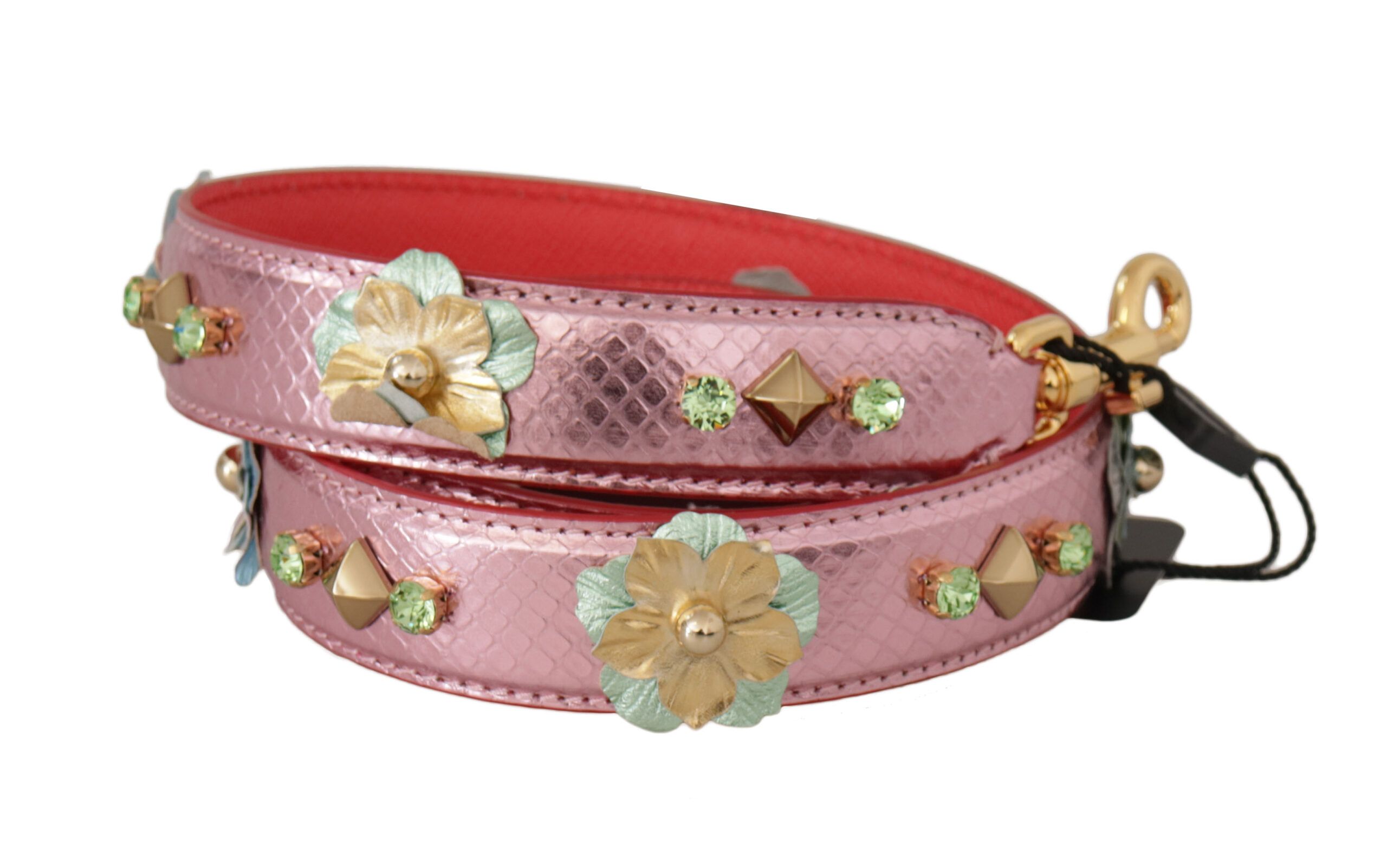 Metallic Leather Studded Shoulder Women's Strap - Dolce & Gabbana - Modalova