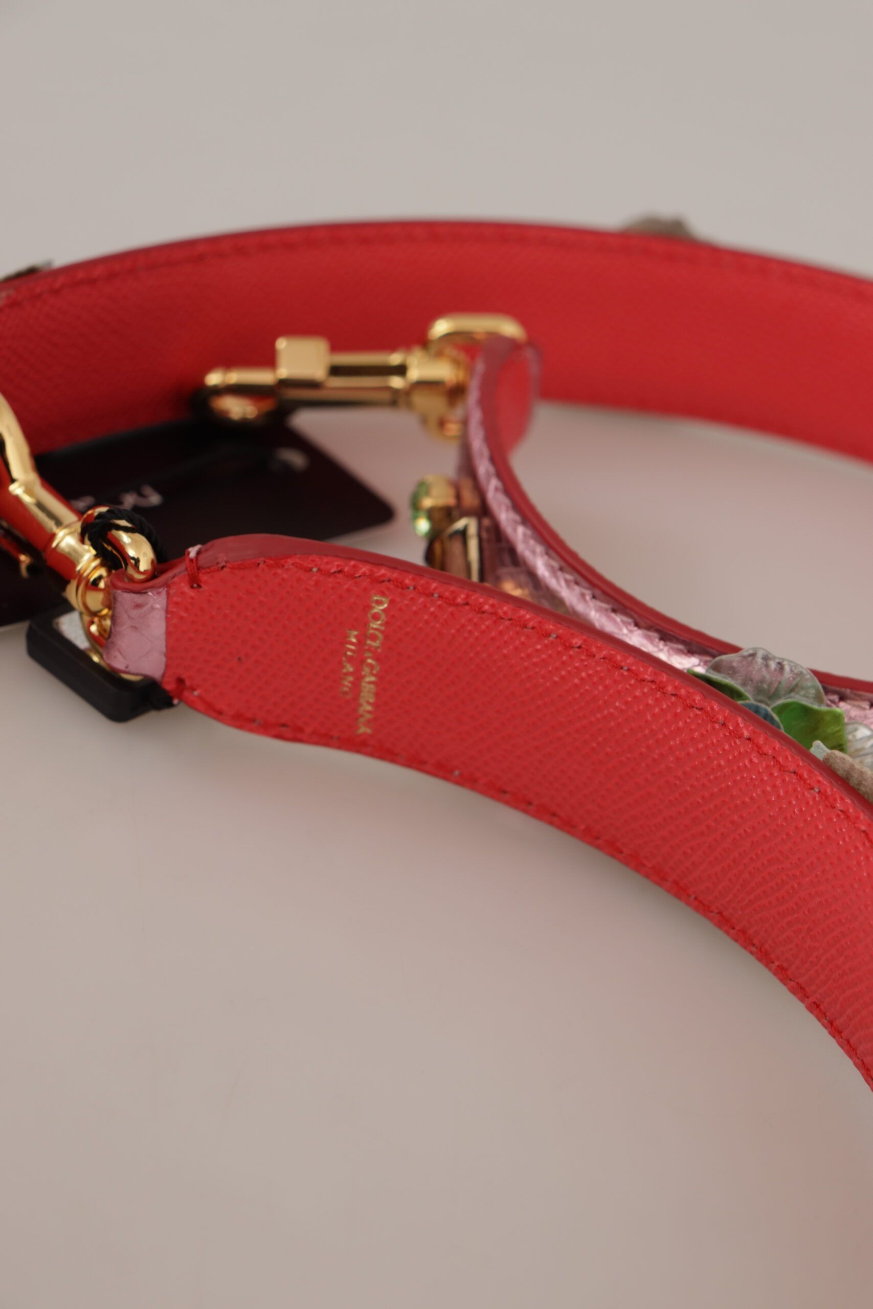 Metallic Leather Studded Shoulder Women's Strap - Dolce & Gabbana - Modalova