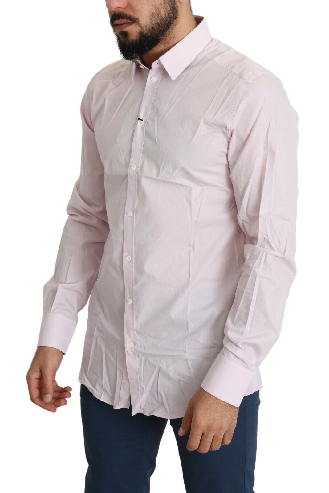 Light Cotton Formal GOLD Dress Men's Shirt (Pre-Owned) - Dolce & Gabbana - Modalova