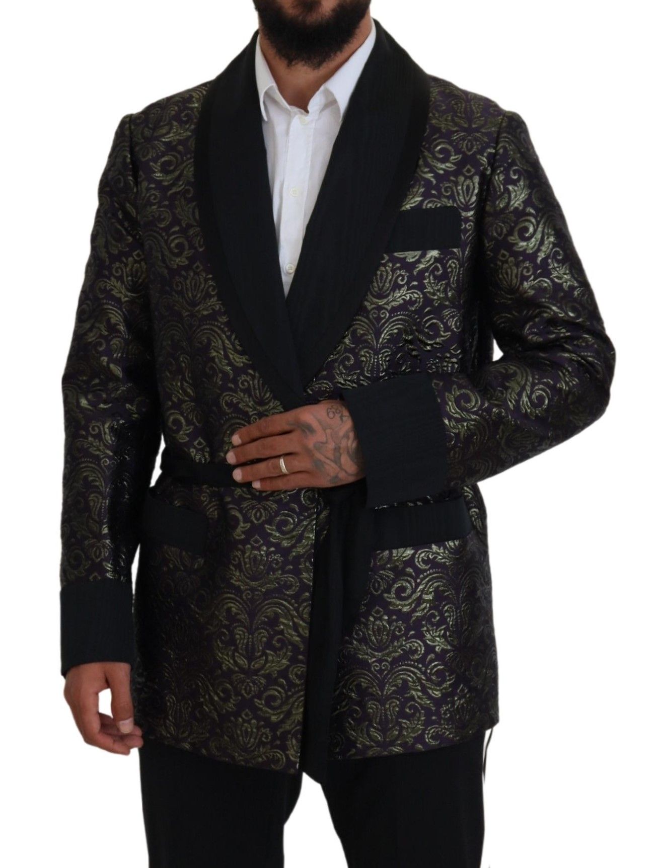 Purple Baroque Jacket Blazer Men's Robe - Dolce & Gabbana - Modalova