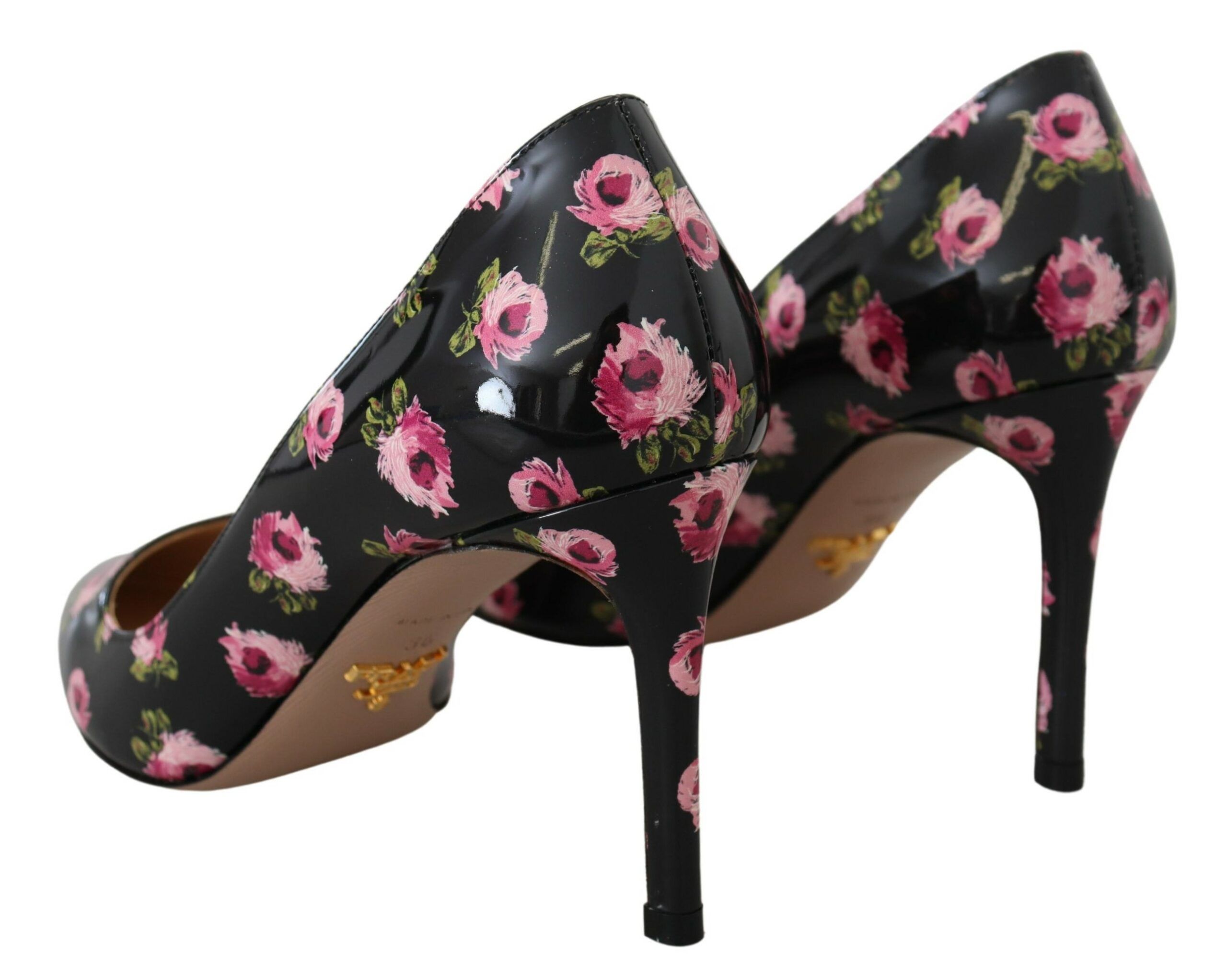 Leather Floral Heels Stilettos Women's Pumps - Prada - Modalova