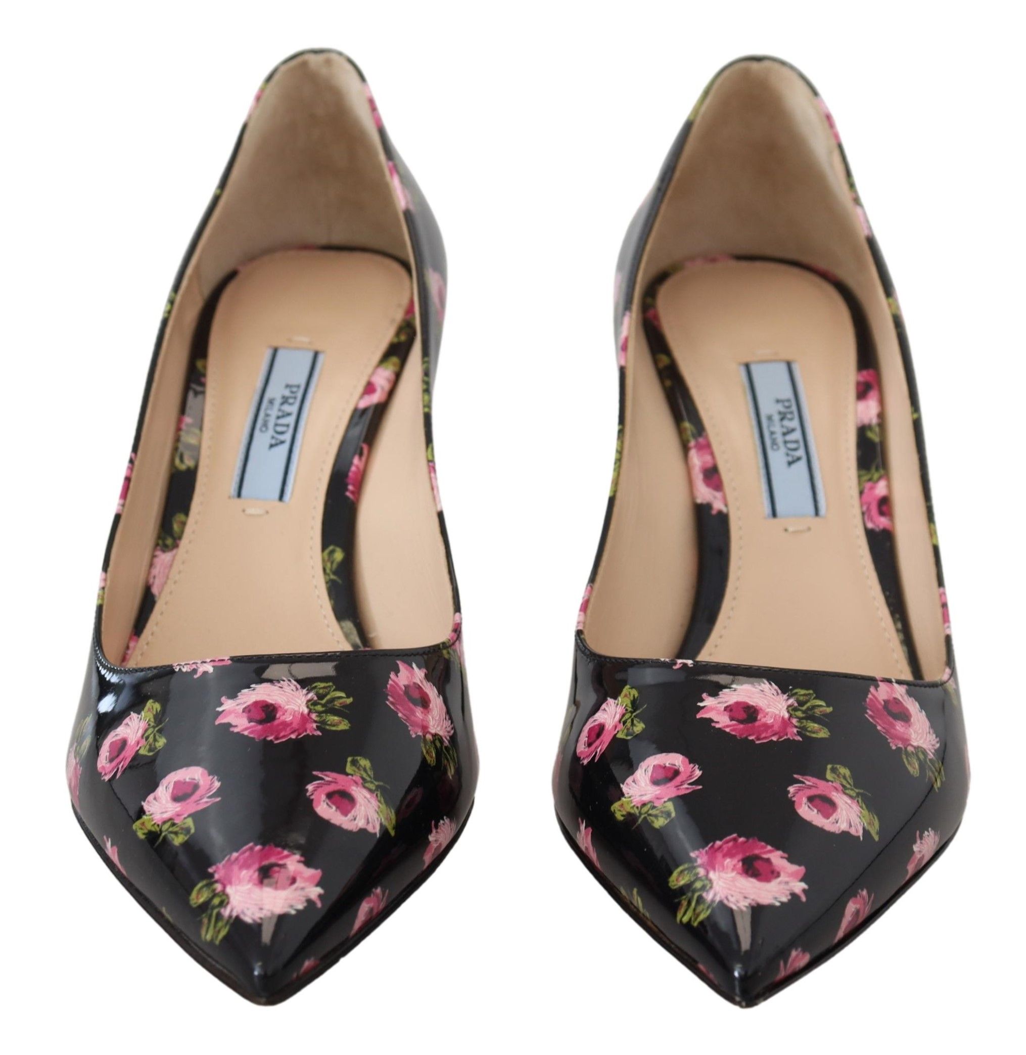 Leather Floral Heels Stilettos Women's Pumps - Prada - Modalova