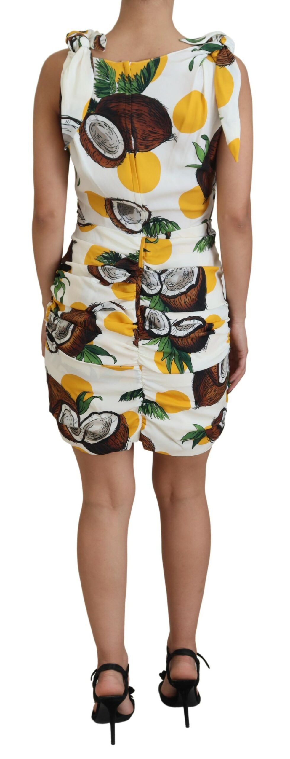 Coconut Print Sheath Mini Silk Women's Dress - Dolce & Gabbana - Modalova