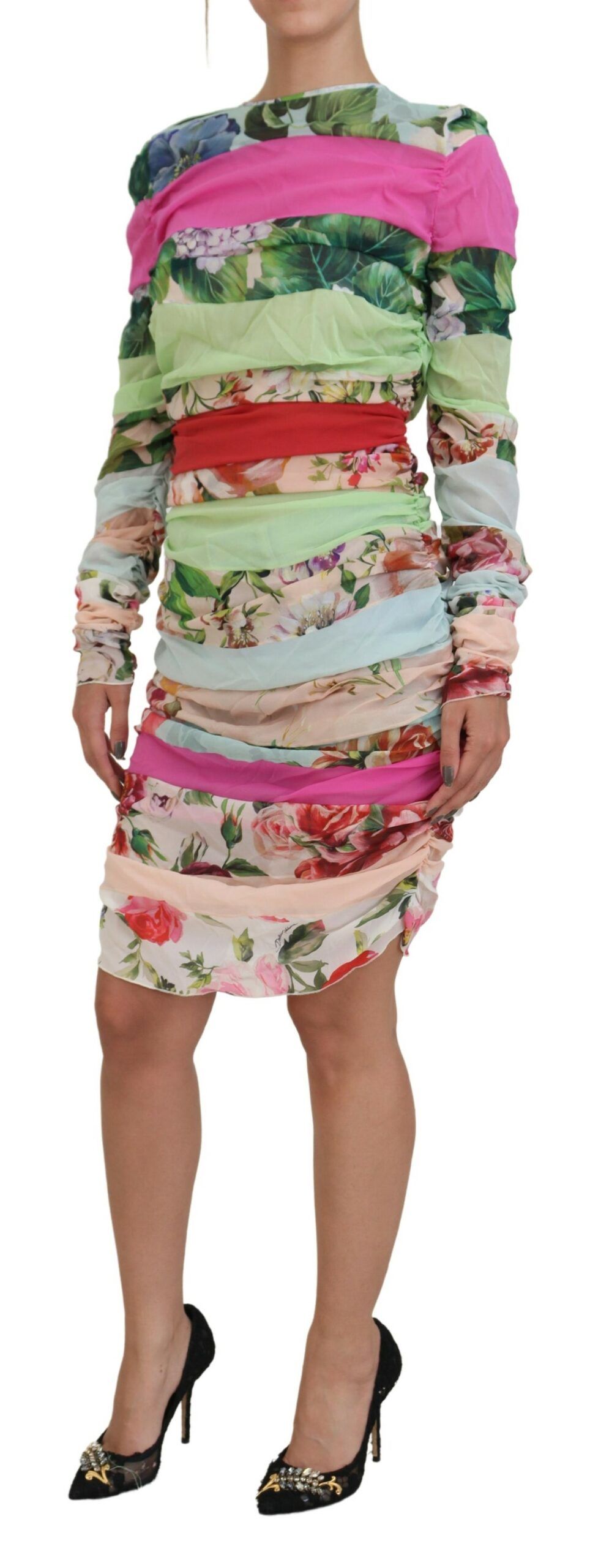 Silk Floral Bodycon Sheath Women's Dress - Dolce & Gabbana - Modalova