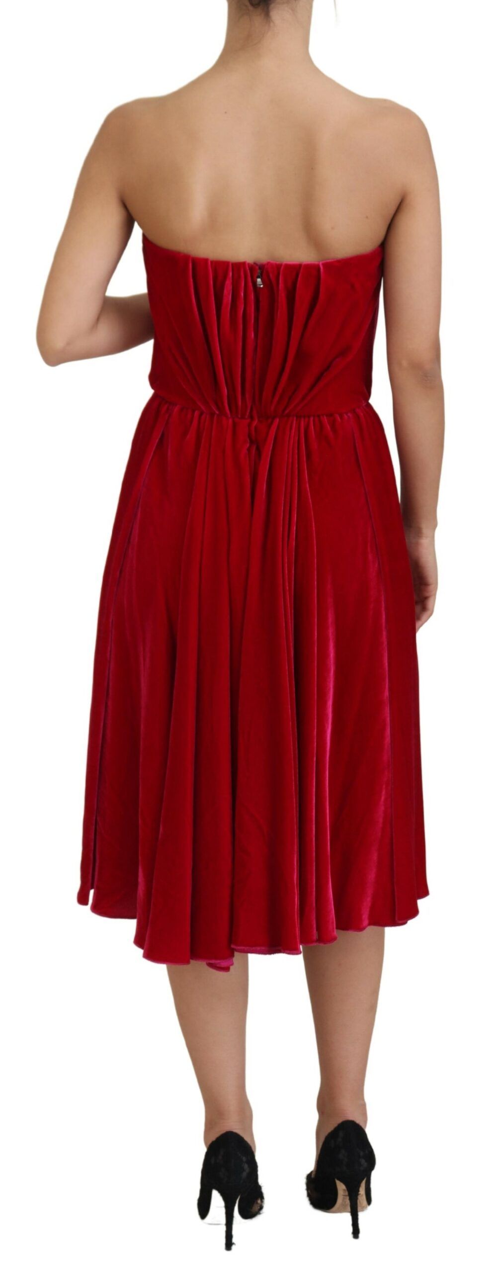 Viscose Stretch Strapless A-line Women's Dress - Dolce & Gabbana - Modalova