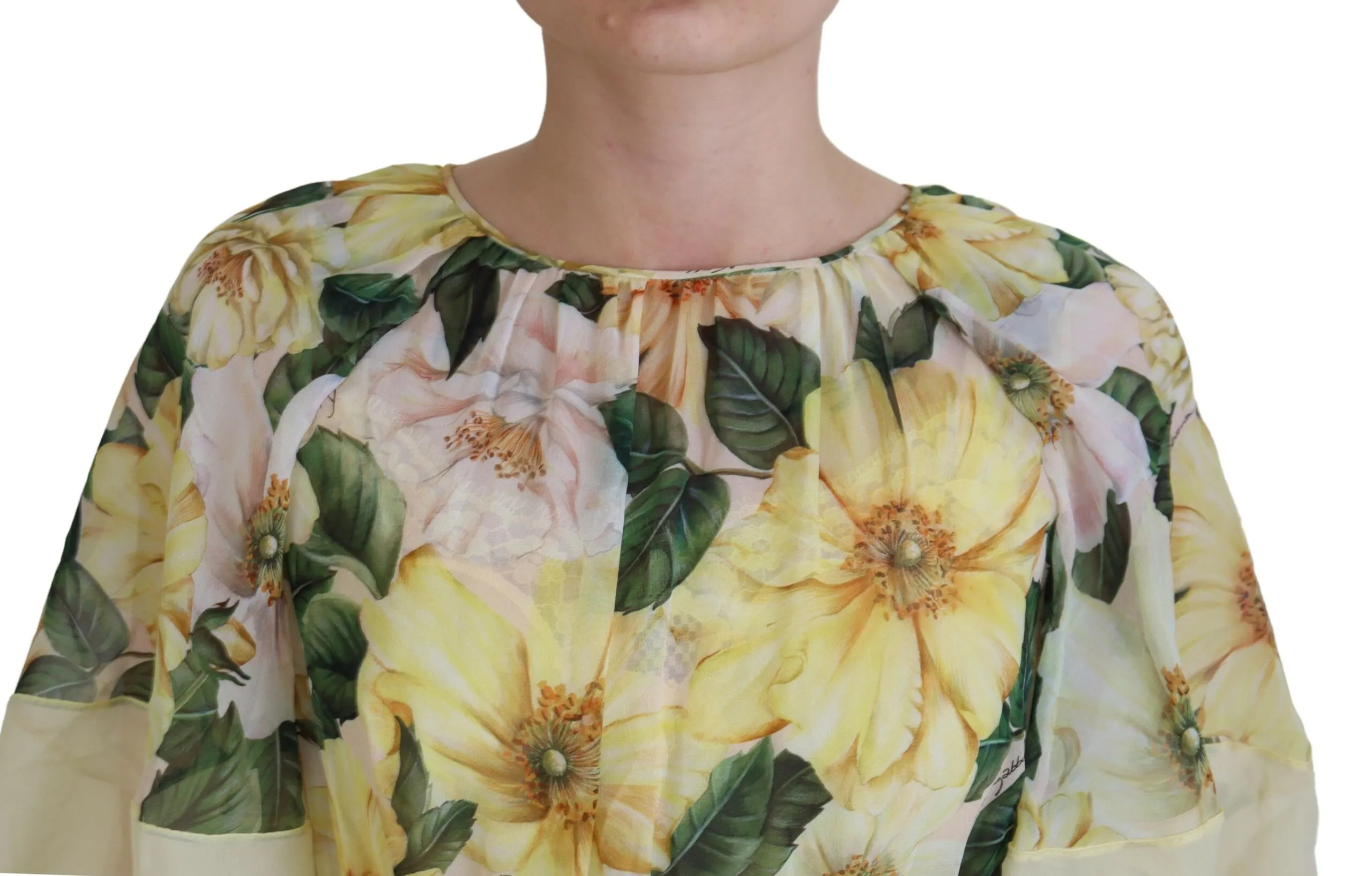 Silk Floral Print Long Maxi Women's Dress - Dolce & Gabbana - Modalova