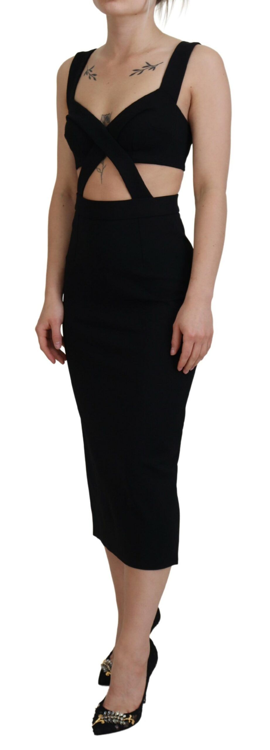 Viscose Bodycon Sheath Midi Women's Dress - Dolce & Gabbana - Modalova