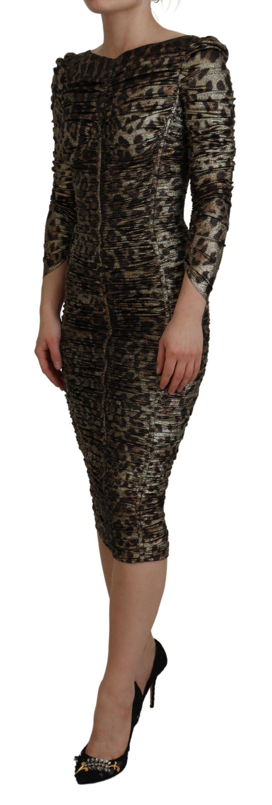 Leopard Bodycon Sheath Midi Women's Dress - Dolce & Gabbana - Modalova