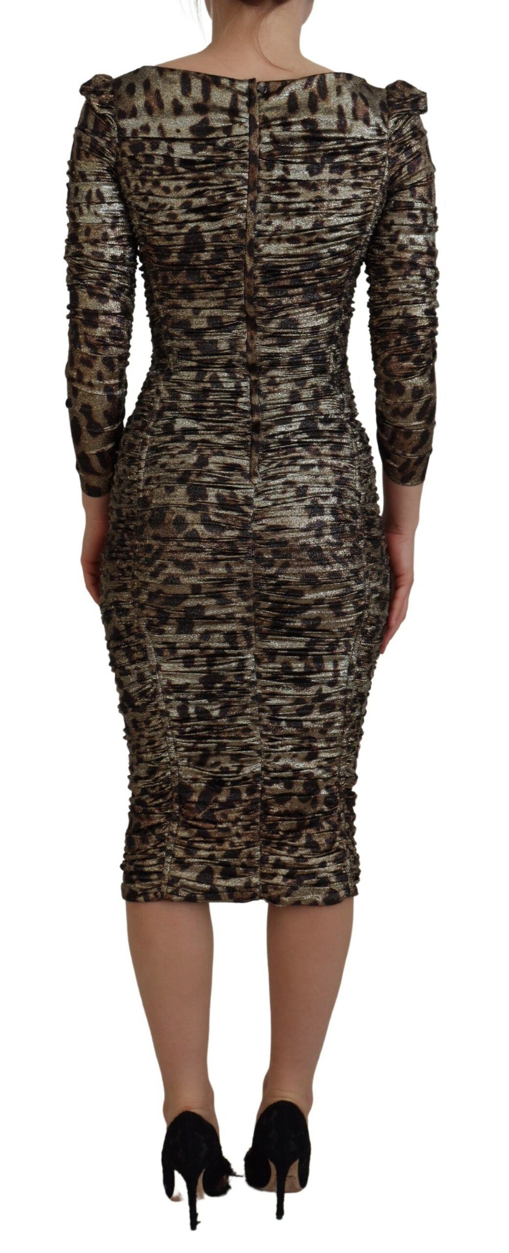 Leopard Bodycon Sheath Midi Women's Dress - Dolce & Gabbana - Modalova