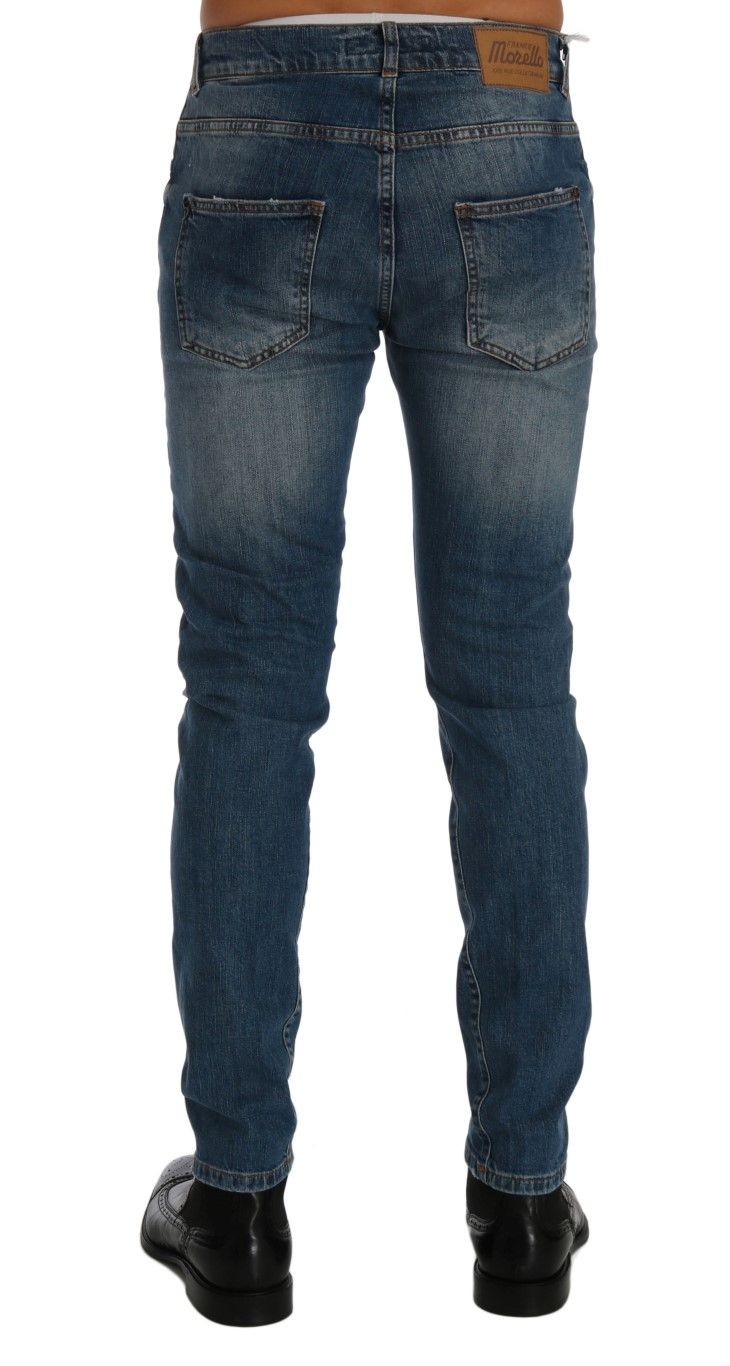 Wash Torn Dunfermile Slim Fit Men's Jeans - Frankie Morello - Modalova