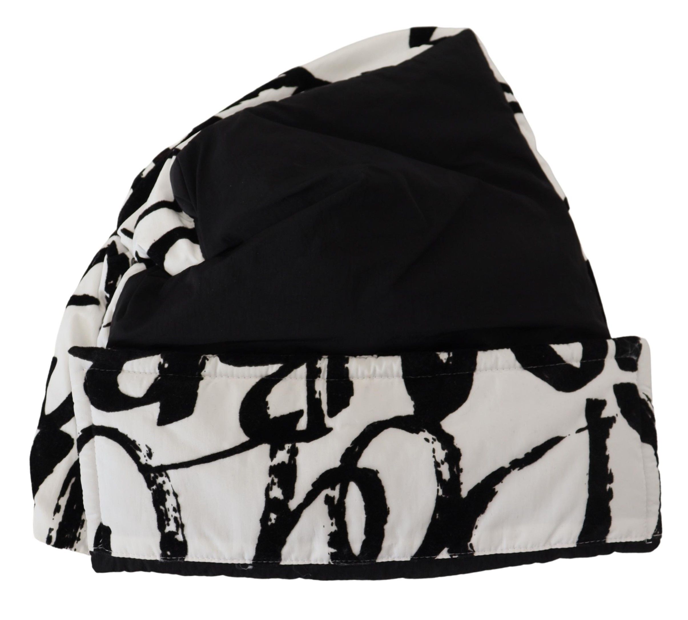 White Printed Nylon Women Winter Beanie Cap Women's Hat - Dolce & Gabbana - Modalova