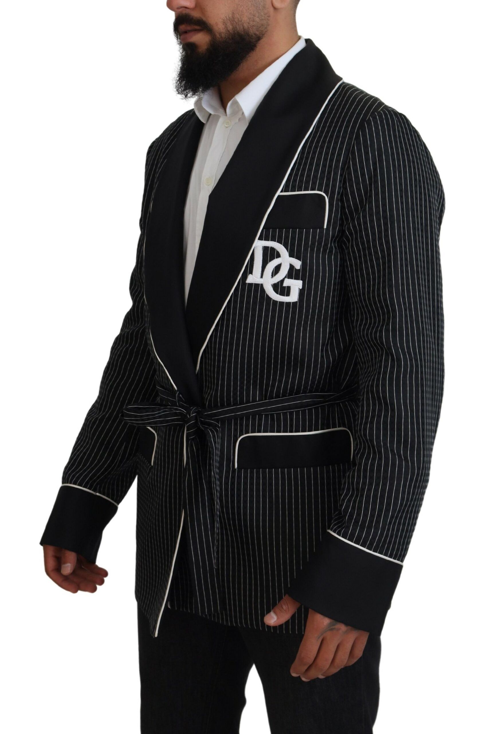 Robe Striped DG Patch Jacket Men Men's Blazer - Dolce & Gabbana - Modalova