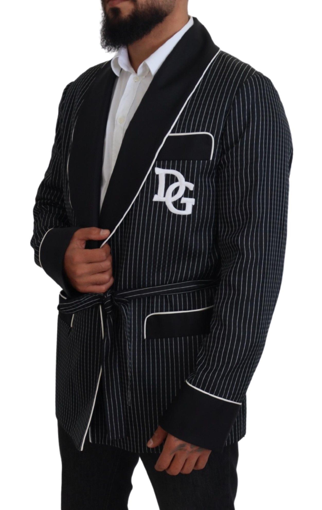 Robe Striped DG Patch Jacket Men Men's Blazer - Dolce & Gabbana - Modalova