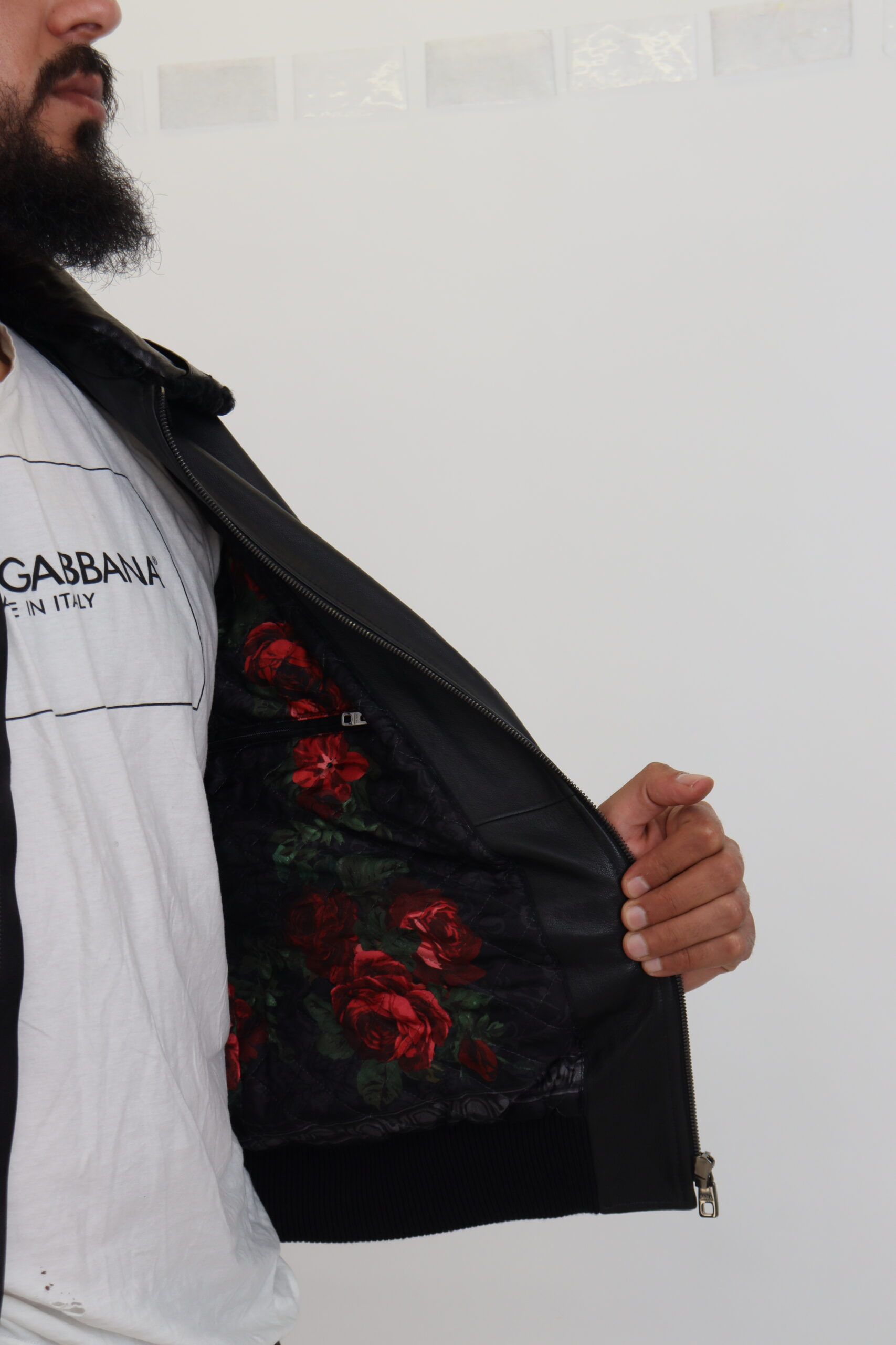 Lamb Leather Collared Men Coat Men's Jacket - Dolce & Gabbana - Modalova