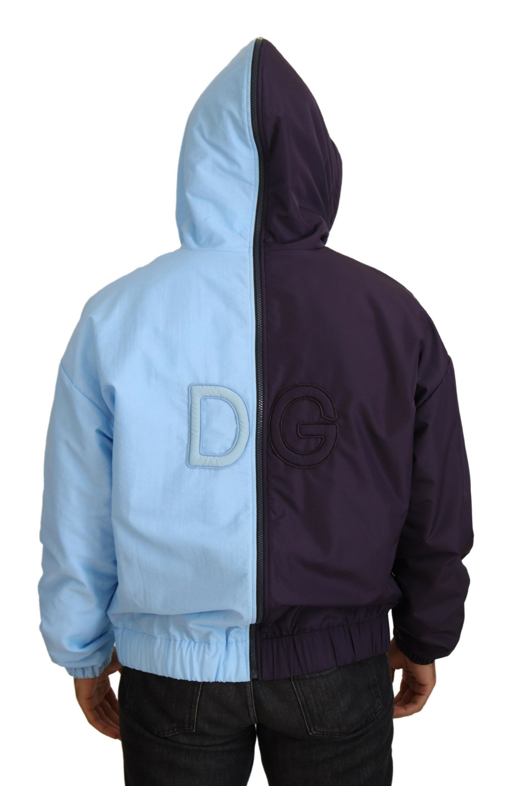 Black Blue DG Hooded Full Zip Men Men's Jacket - Dolce & Gabbana - Modalova