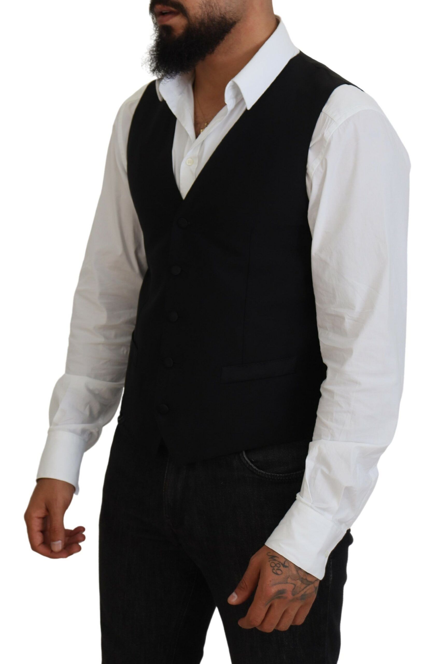 Virgin Wool Waistcoat Formal Men's Vest - Dolce & Gabbana - Modalova