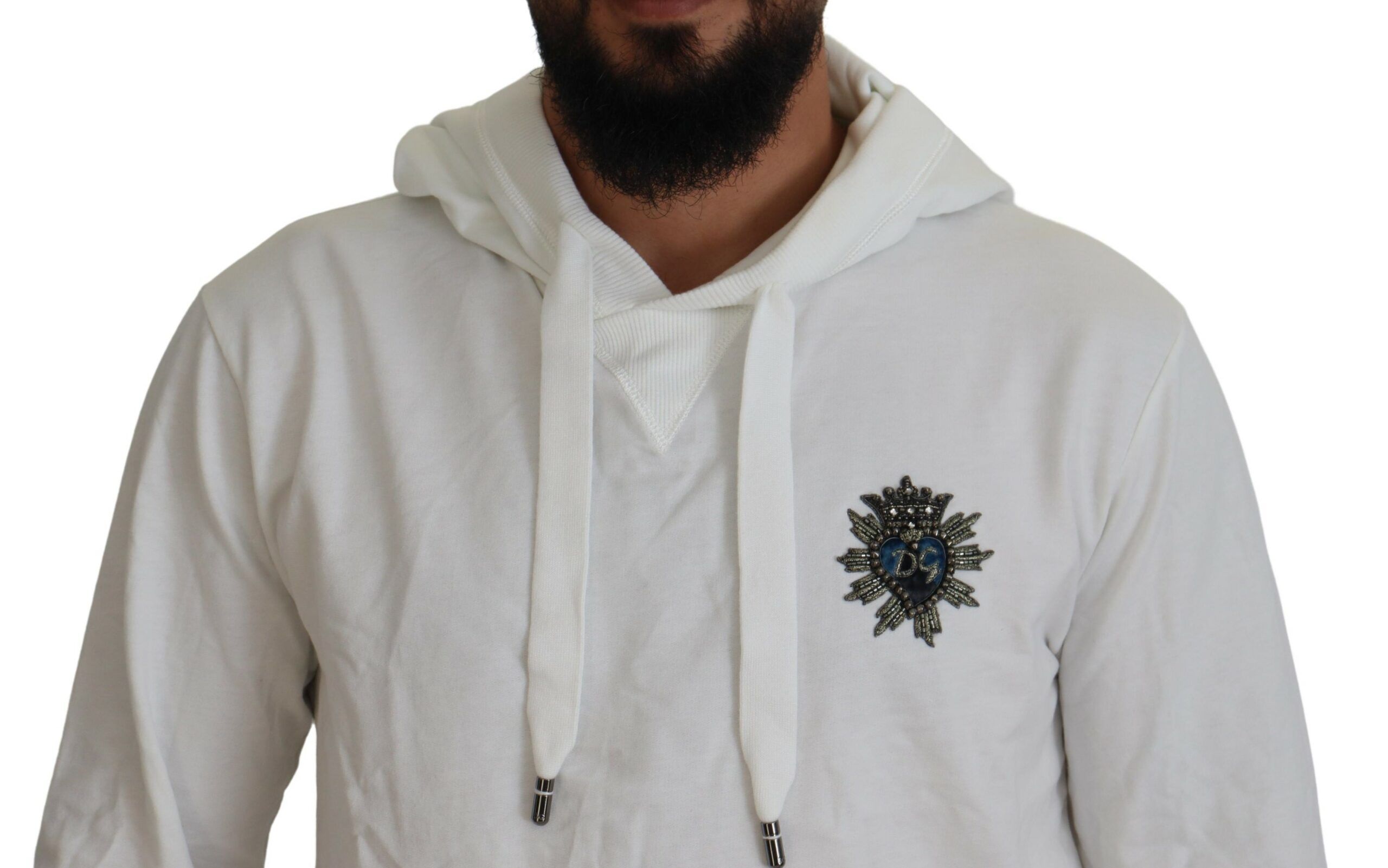 Cotton Hooded Sweatshirt Logo Men's Sweater - Dolce & Gabbana - Modalova