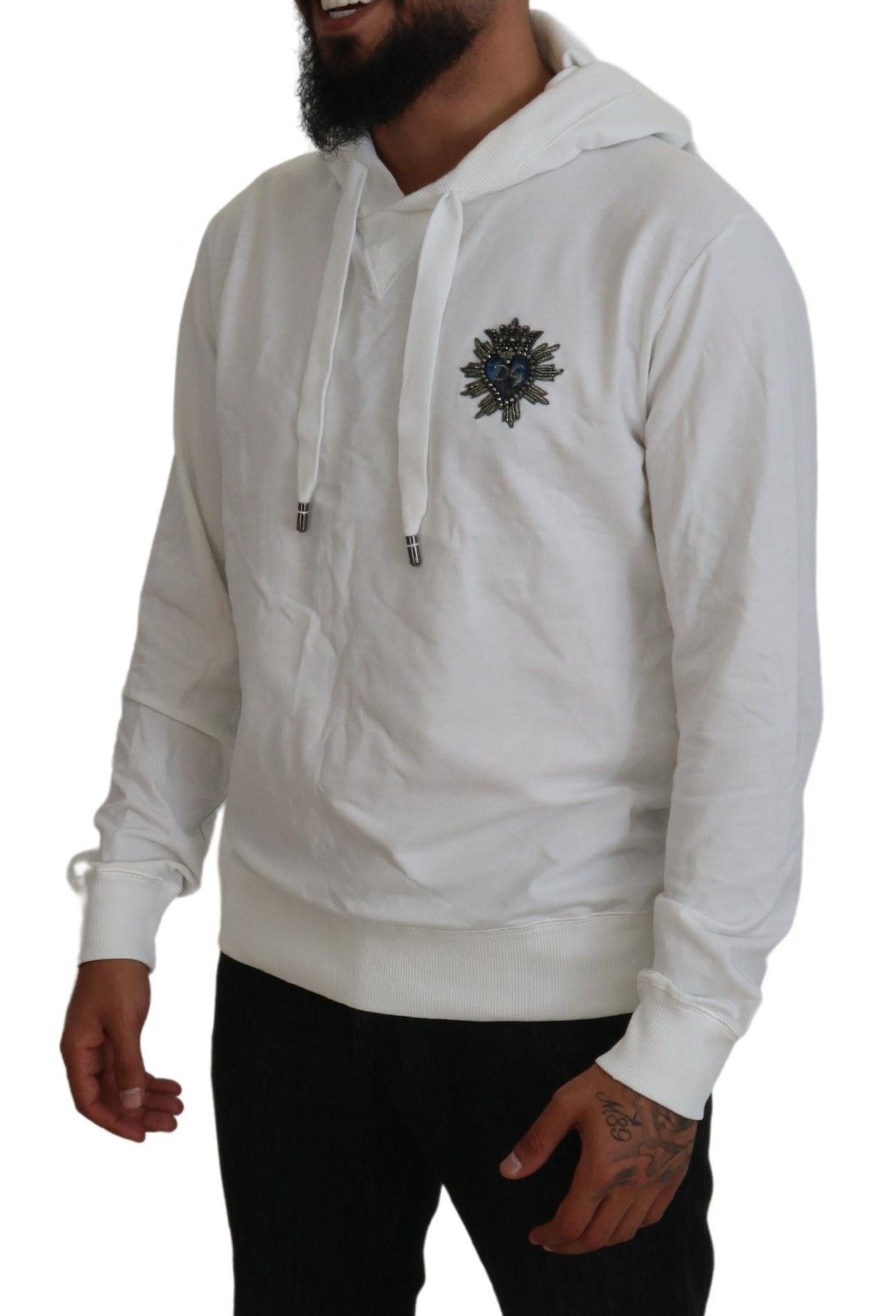 Cotton Hooded Sweatshirt Logo Men's Sweater - Dolce & Gabbana - Modalova